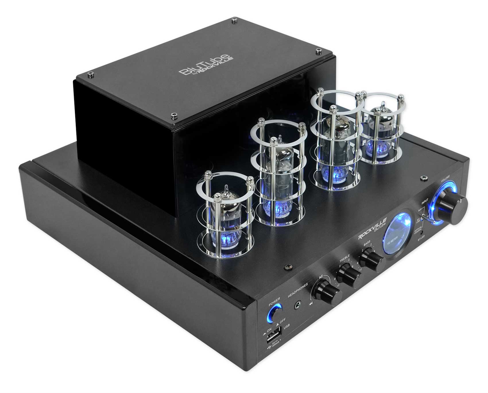 Rockville BluTube LED 70w Bluetooth Tube Amplifier/Home Stereo Receiver