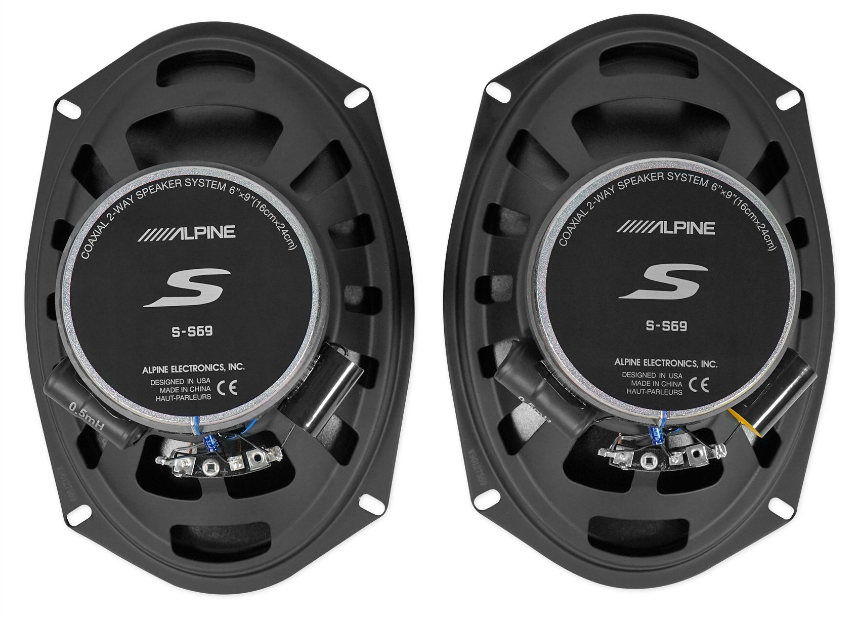 Pair ALPINE S-S69 260w 6x9" Coaxial 2-Way Car Audio Speakers+Bluetooth ...