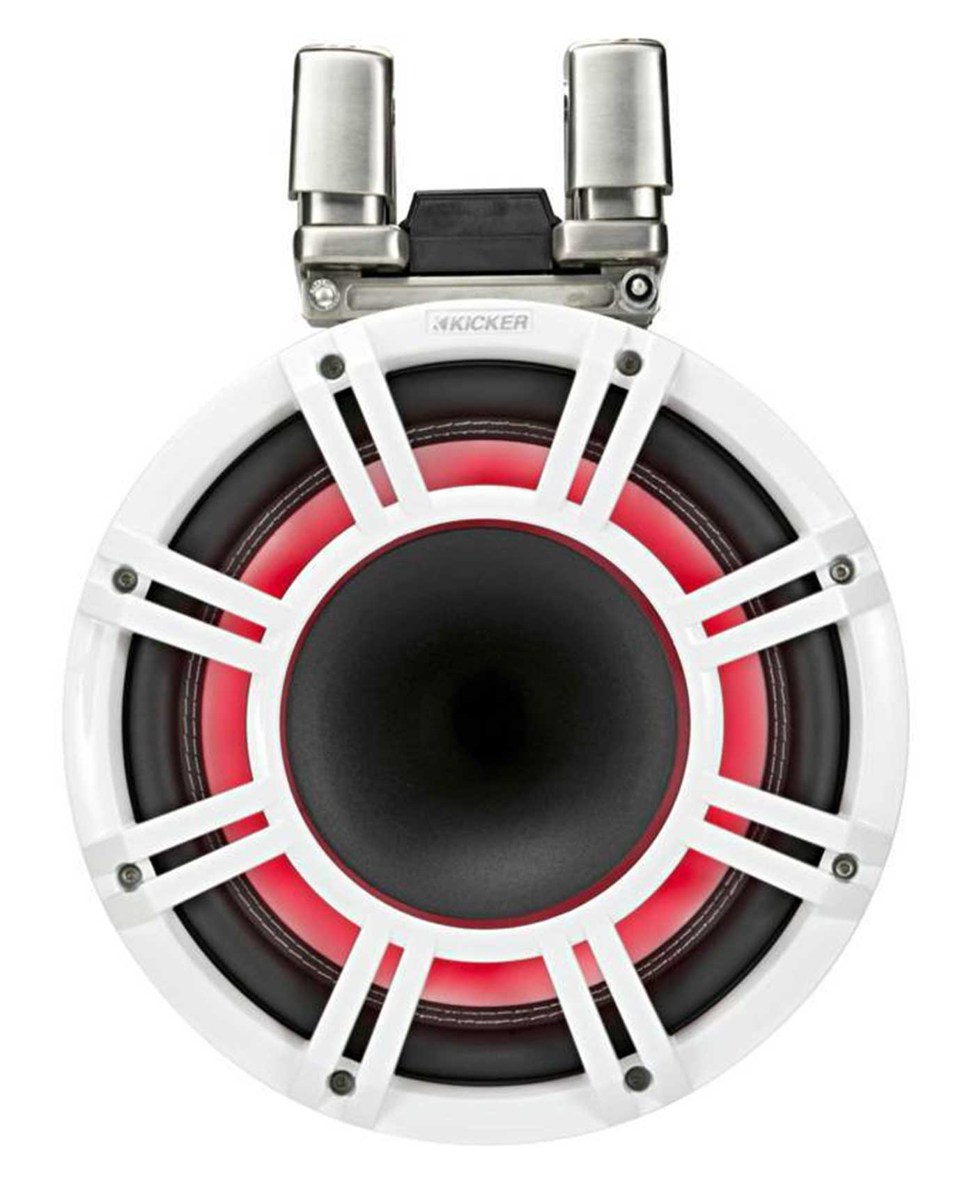 2) KICKER KMTC11 HLCD 11" 600w White Wakeboard Tower Speakers w/Horns