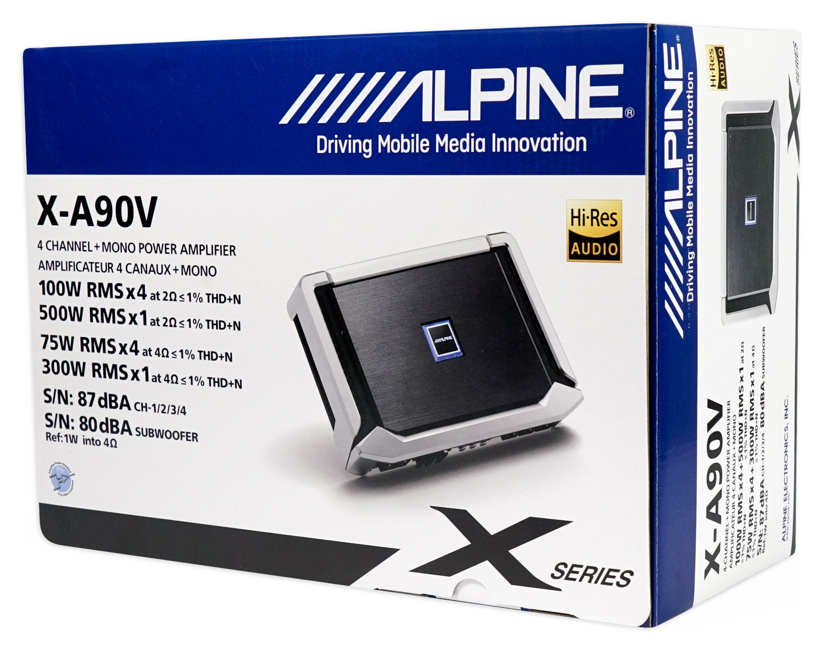 ALPINE XA90V 900 Watt 5Channel XSeries Car Audio Amplifier ClassD