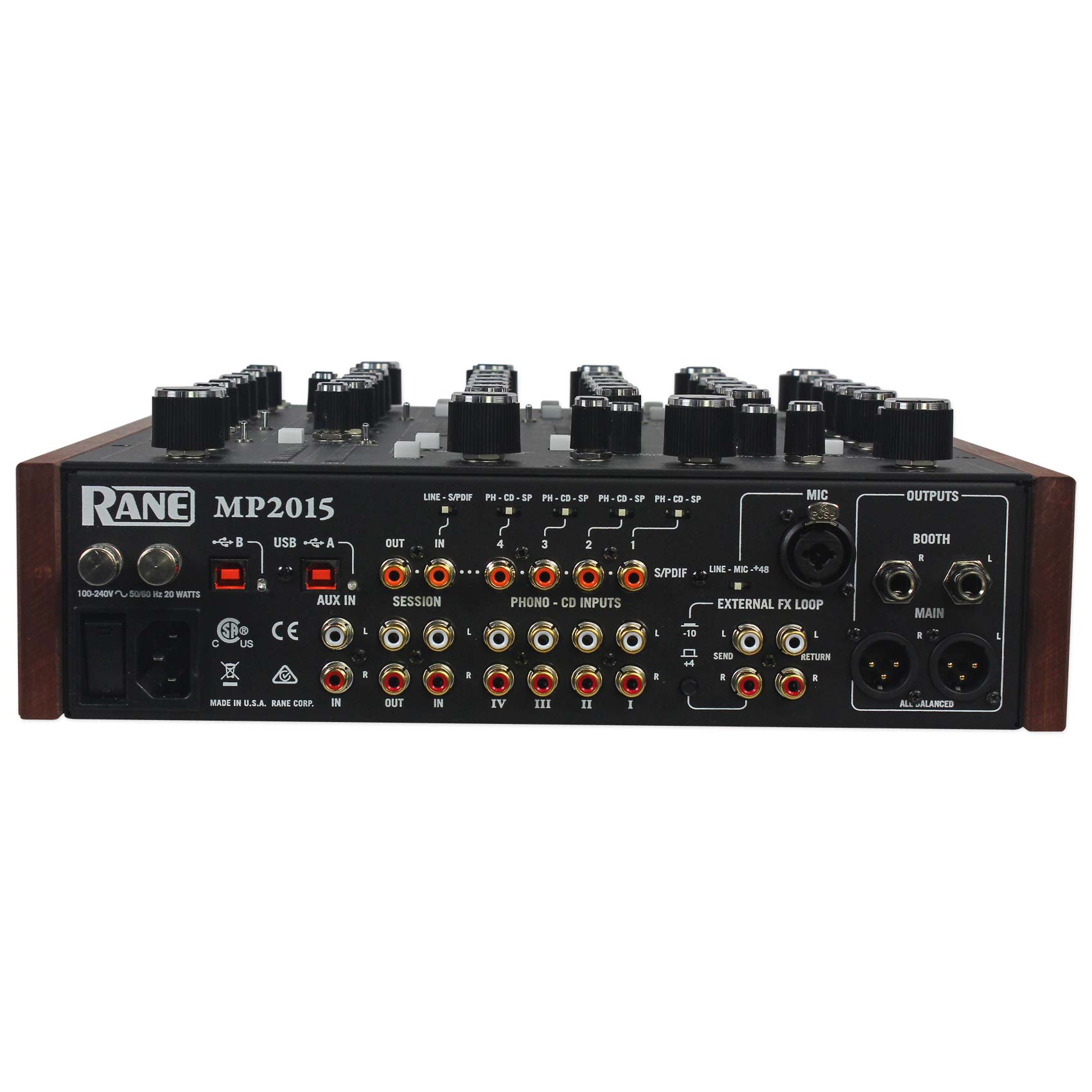 Rane MP2015 Rotary Club DJ 4Deck Mixer w/Dual USB+Motorized Moving