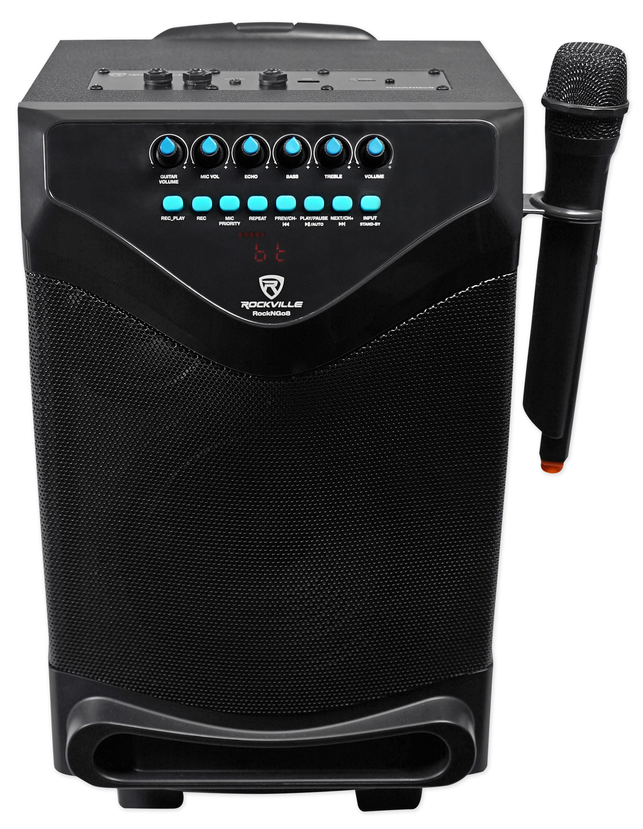 Rockville ROCKnGo 8" Portable Rechargeable PA Speaker w Bluetooth