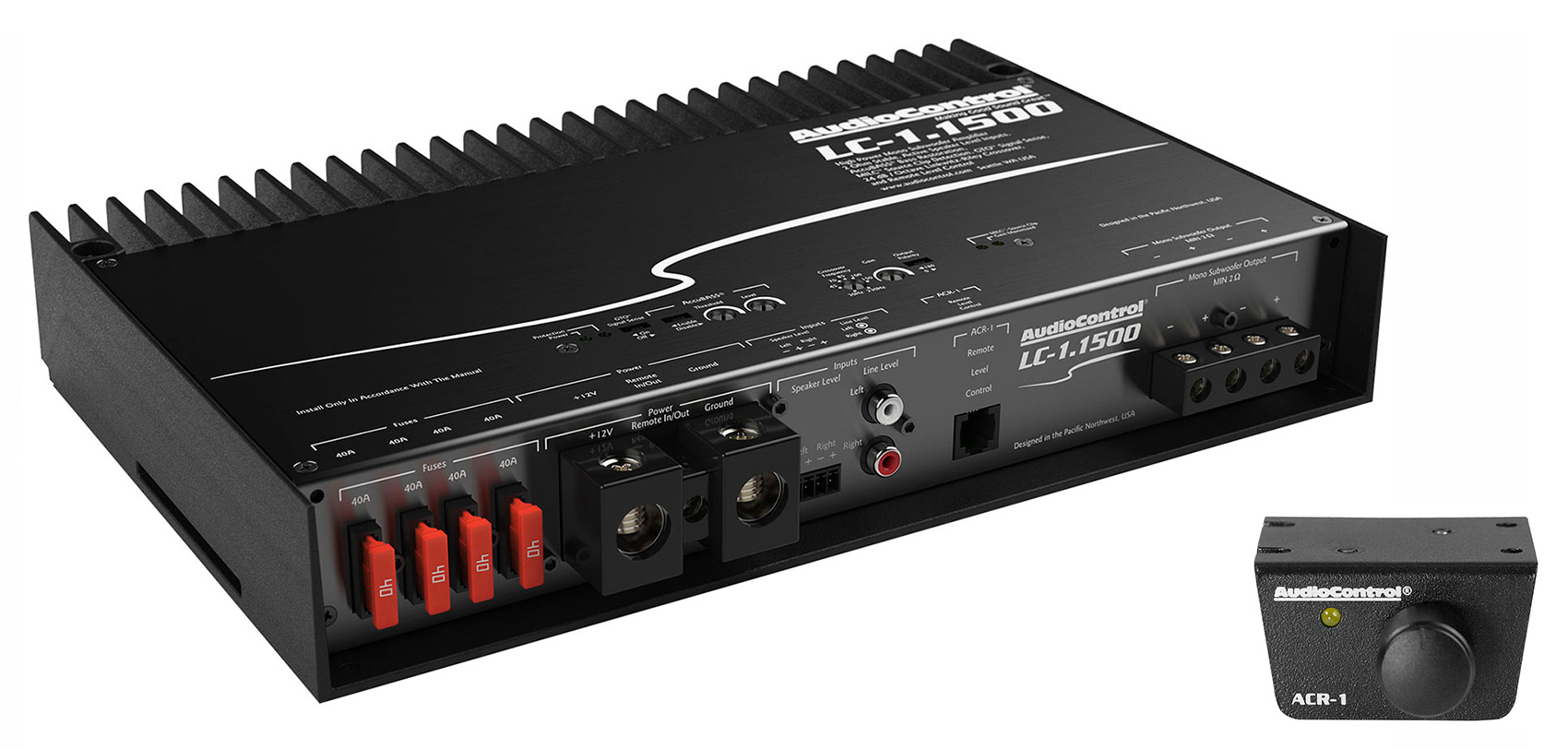 AudioControl LC-1.1500 1500w RMS Mono Amplifier Amp Bass Processor