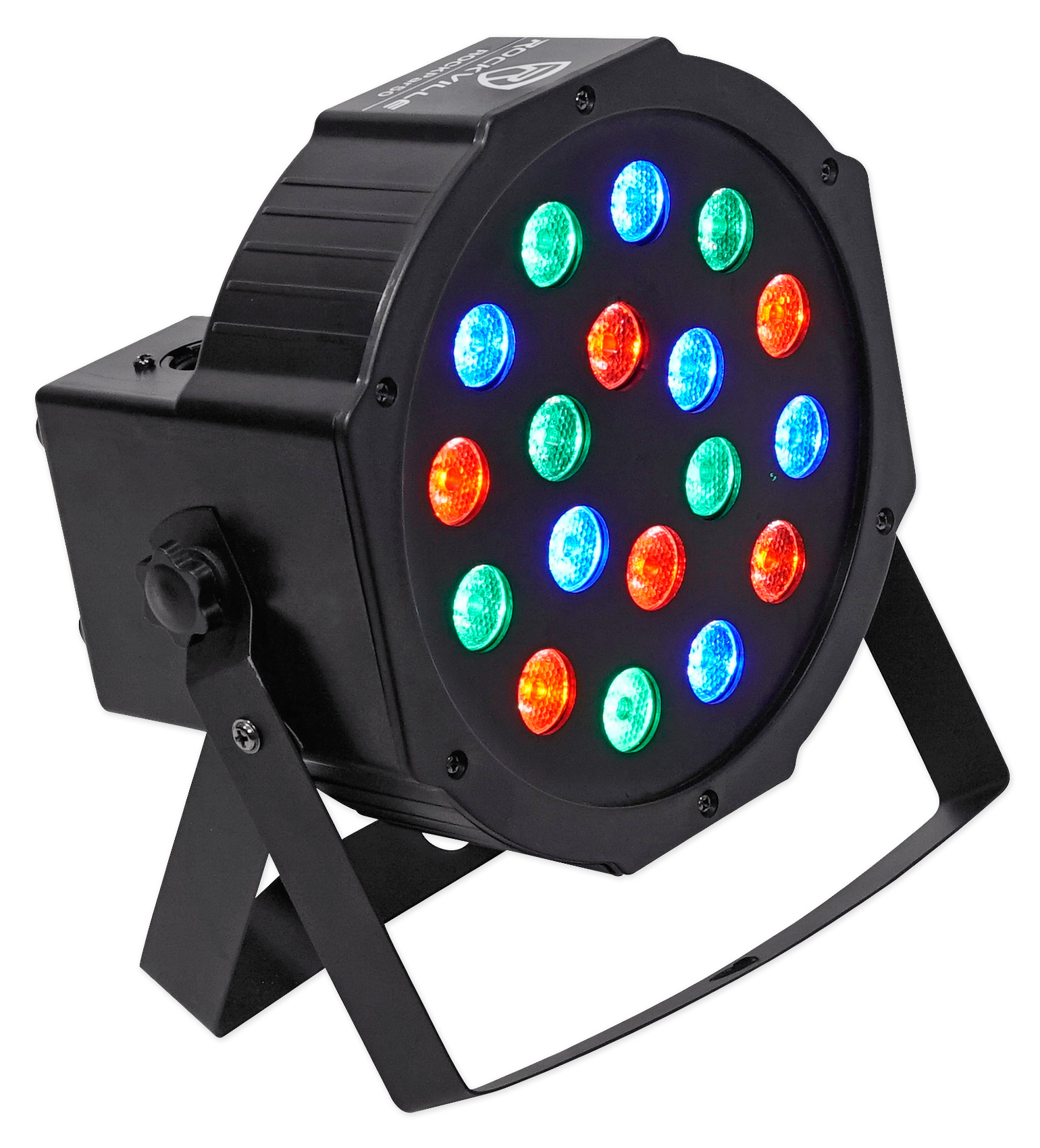 6) Rockville RockPAR50 LED RGB Par Can DMX DJ Stage Club Wash Up-Lights ...