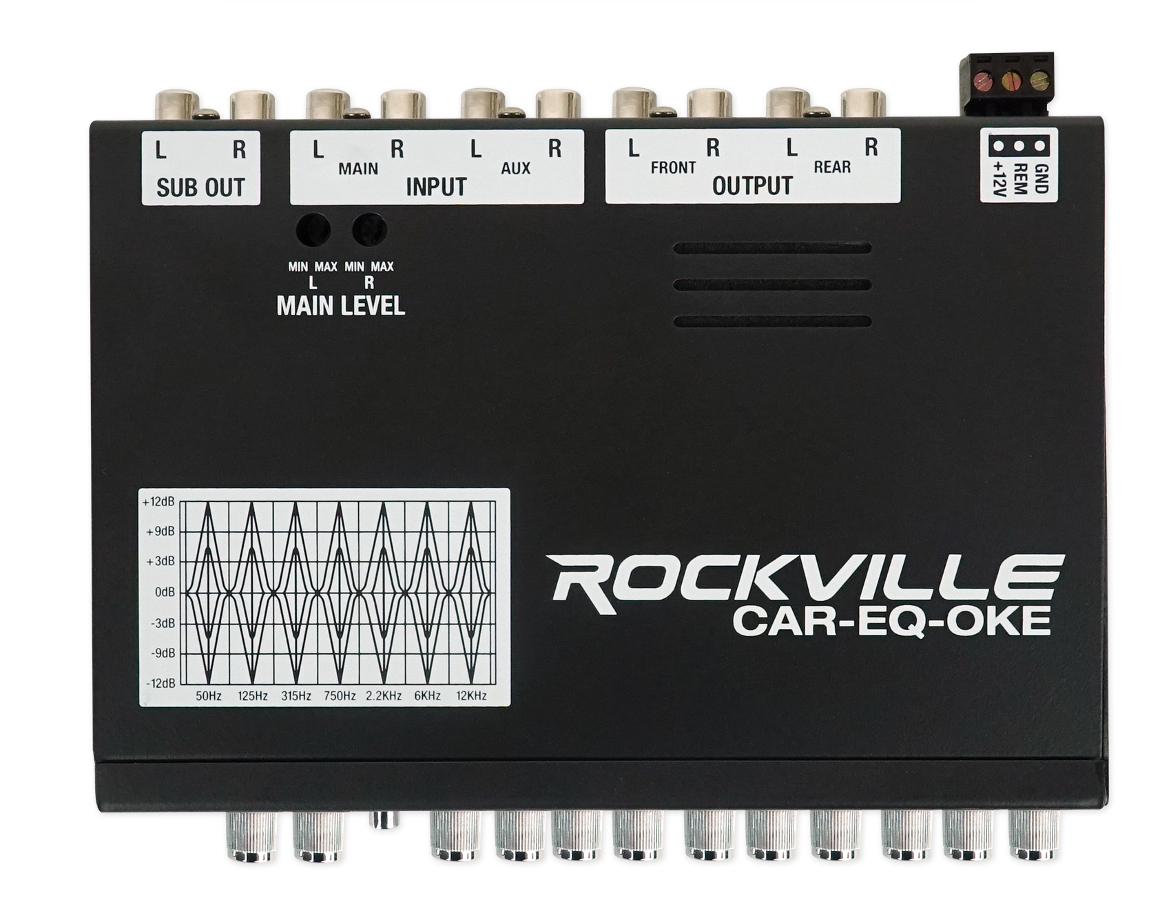 Rockville CAREQOKE Car Audio 7 Band Equalizer w Bluetooth + Mic Input