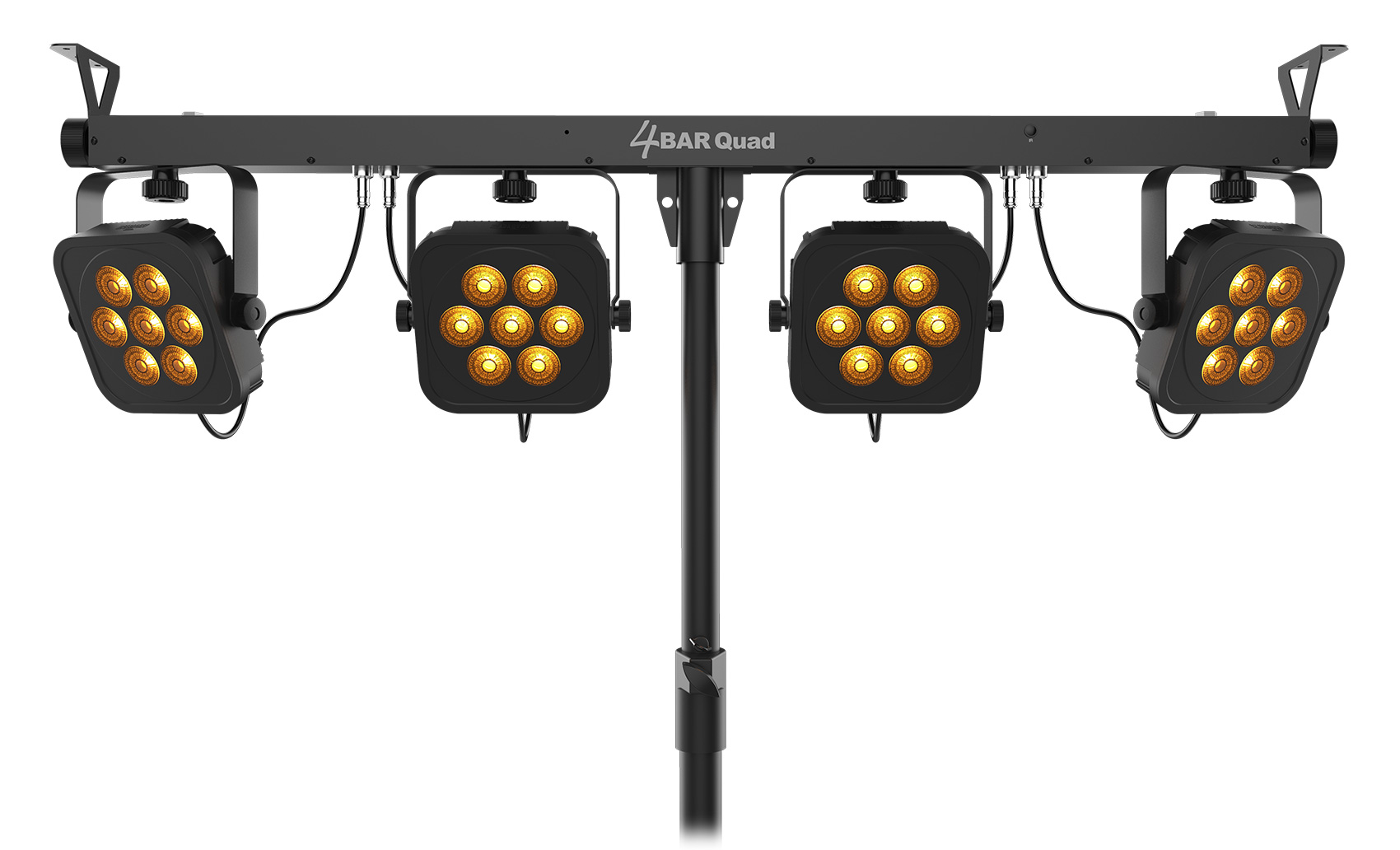 Chauvet 4BAR Quad RGBA Wash Light Lighting Kit w/Wireless Footswitch