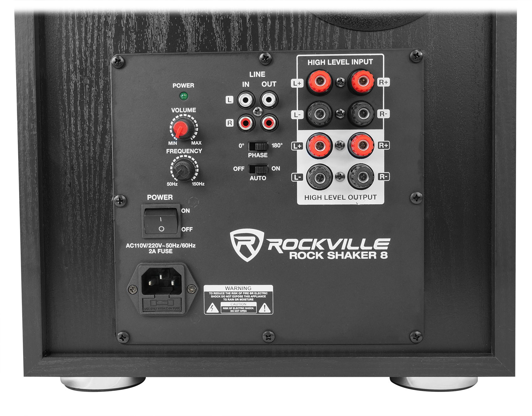 Rockville Rock Shaker 8" Inch Black 400w Powered Home Theater Subwoofer