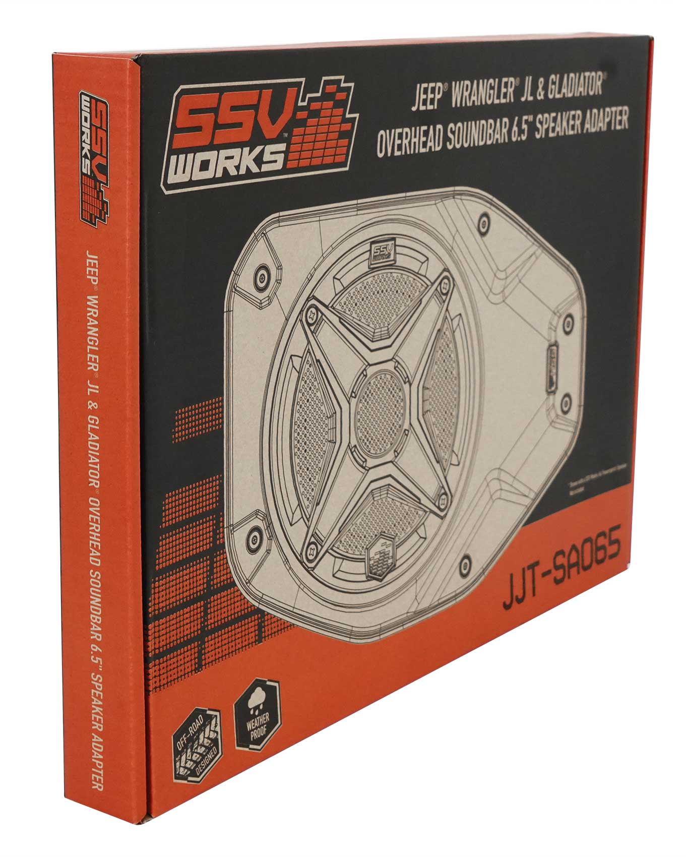 SSV Works 6.5" Overhead Soundbar Speaker Adapters For 2018Up Jeep