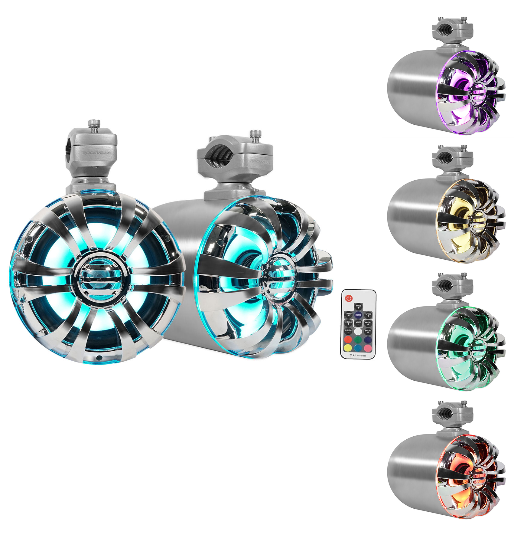 Rockville WB65KLED 6.5 600w LED Swivel Tower Speakers For RZR//ATV//UTV//Cart 2