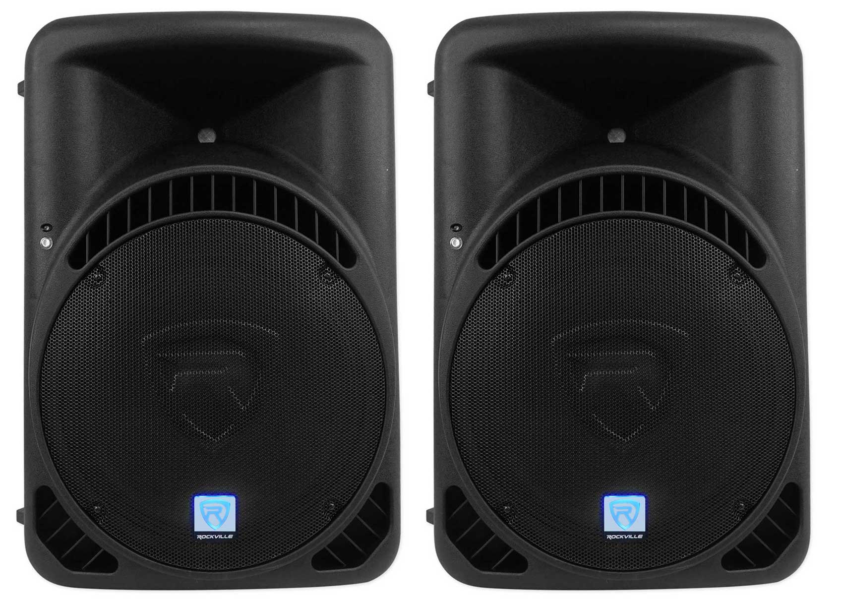 (2) Rockville RPG15BT 15" 1000w Powered DJ PA Speakers BlueTooth, Wireless Link eBay