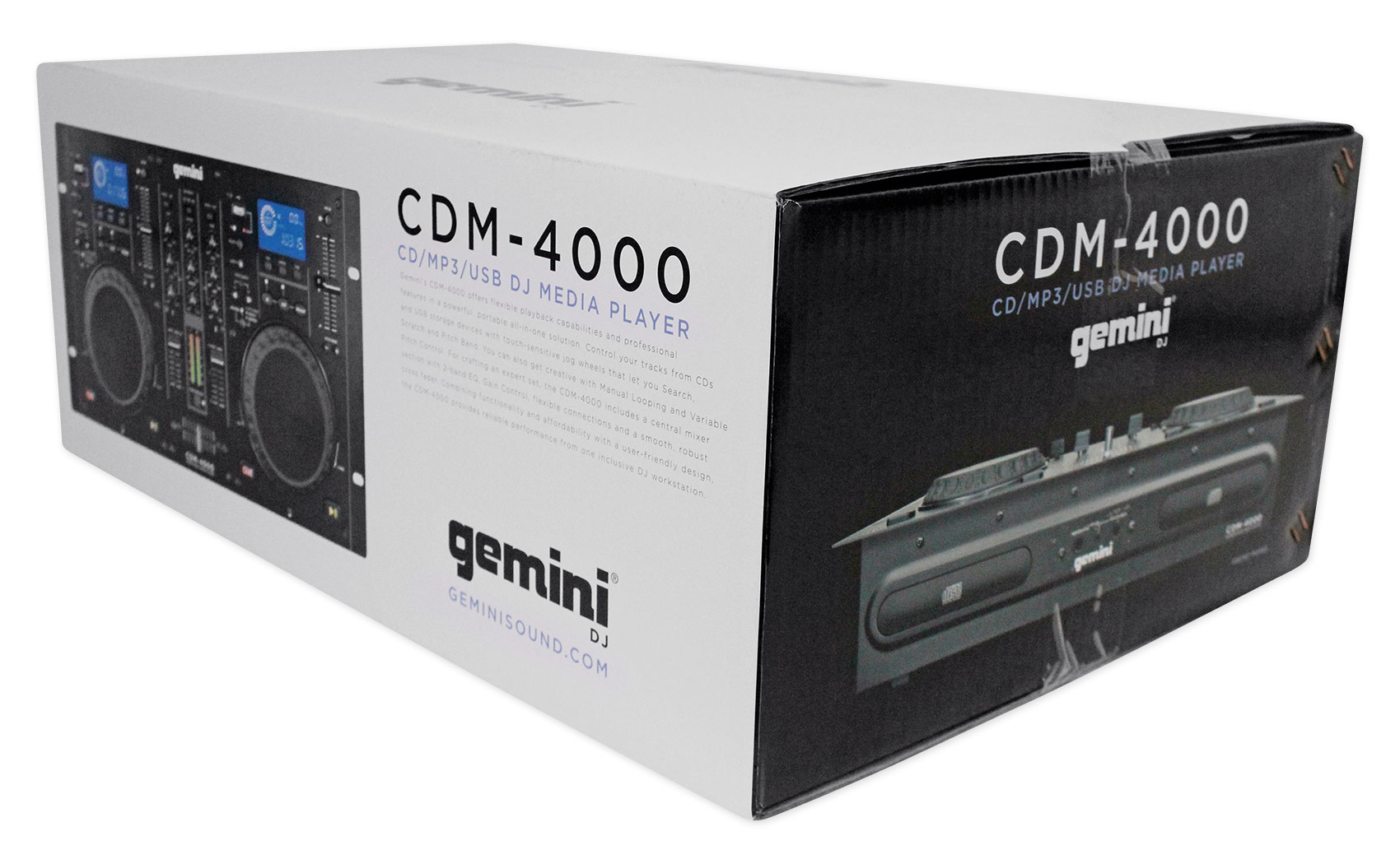 Gemini CDM4000 Dual DJ Mixer Media Player MP3/CD/USB+Audio Technica