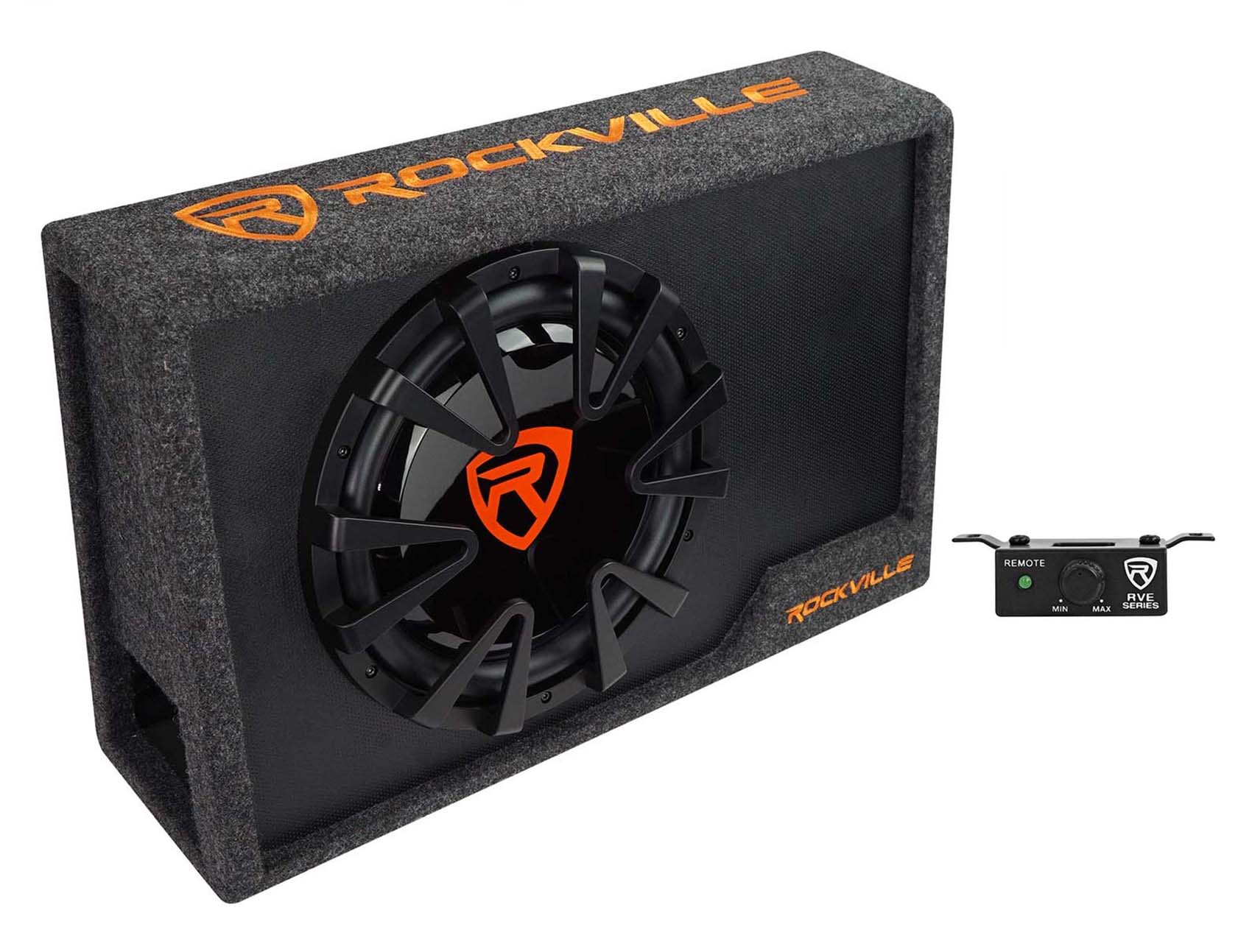 Rockville RVE12CA 12" Slim Vented Powered Car Subwoofer