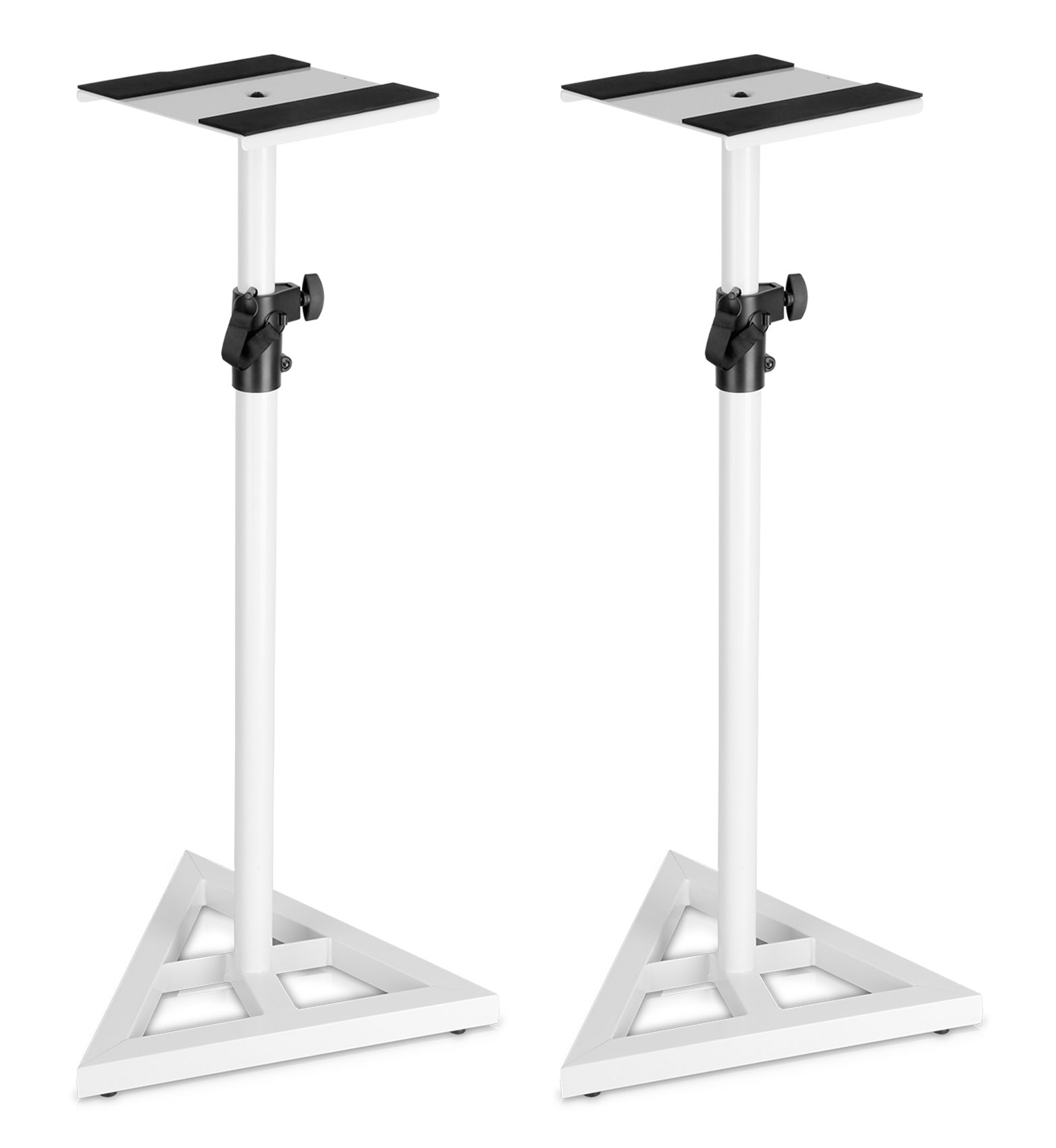 Pair White Stands w/Adjustable Height For Yamaha HS5 Studio Monitors eBay