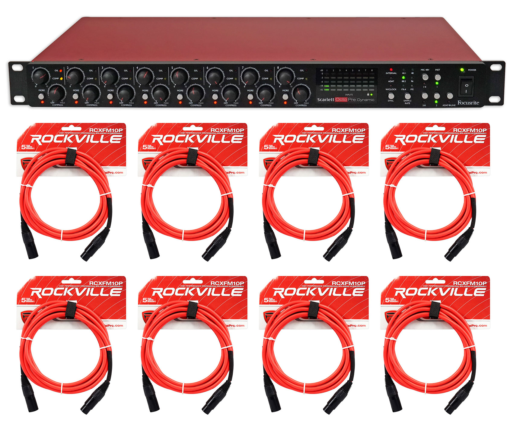 Focusrite Scarlett OctoPre Dynamic 8Channel ADAT Microphone Mic Preamp