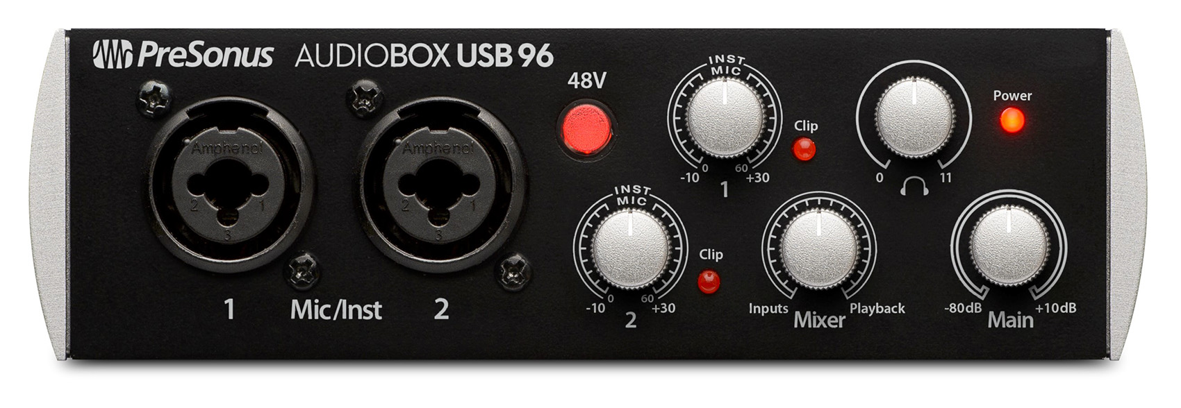 PRESONUS AUDIOBOX USB 96 2x2 Bus-powered Audio Recording MIDI Interface in Black