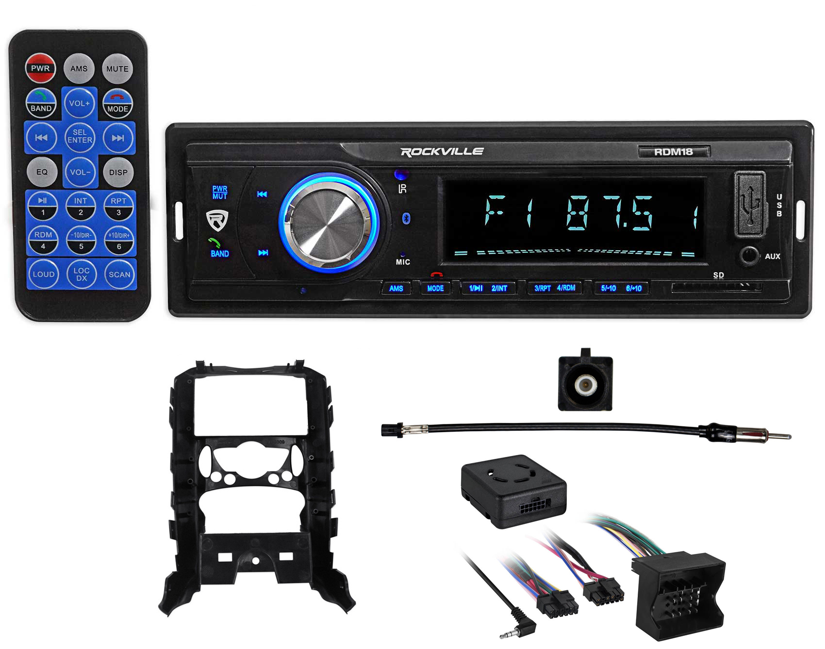 Digital Media Bluetooth AM/FM/MP3 USB/SD Receiver Stereo For 2007-10