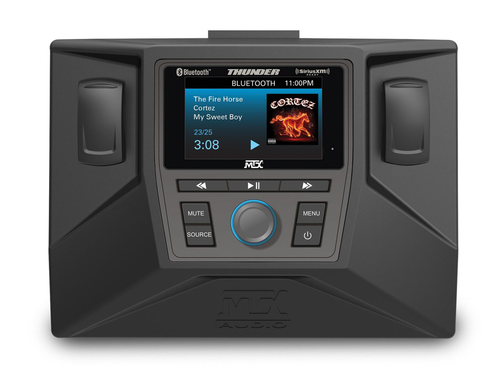 MTX RZR14THUNDER2 Bluetooth Radio+Kick Panel Speakers For Polaris RZR