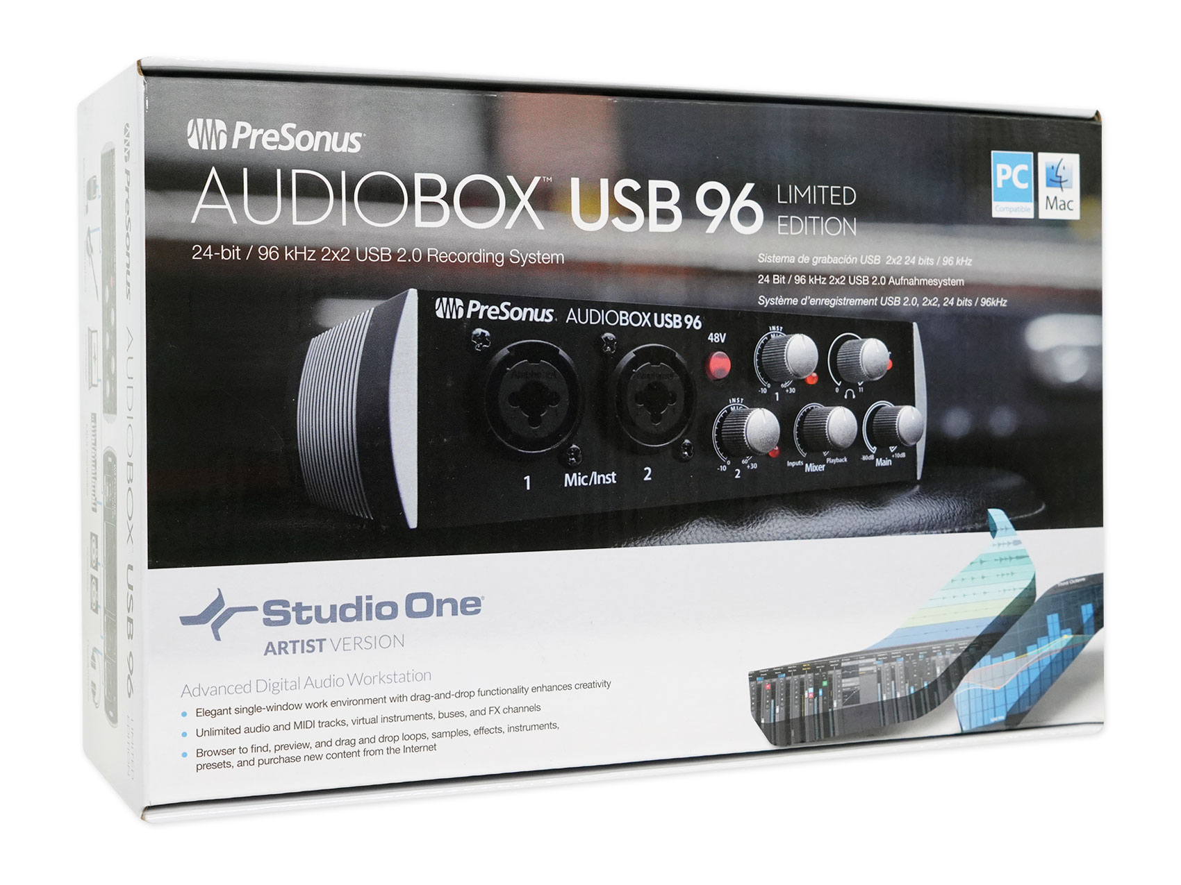 PRESONUS AUDIOBOX USB 96 2x2 Bus-powered Audio Recording MIDI Interface