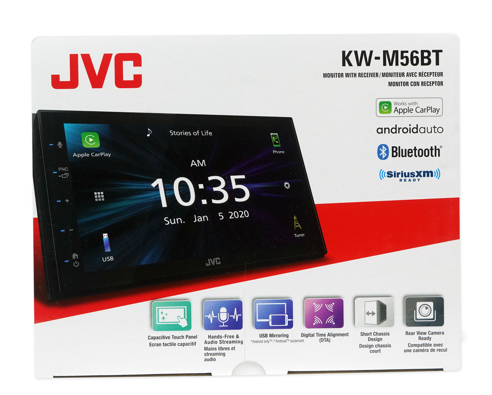 JVC kwm56bt 2din 6.8" Bluetooth Digital Media Auto Play/Android Auto