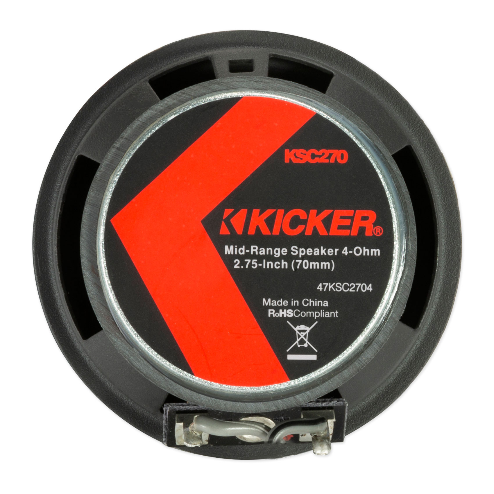 Pair Kicker 47KSC2704 50 Watt 2.75" Mid Range Mid/Tweeter Speakers