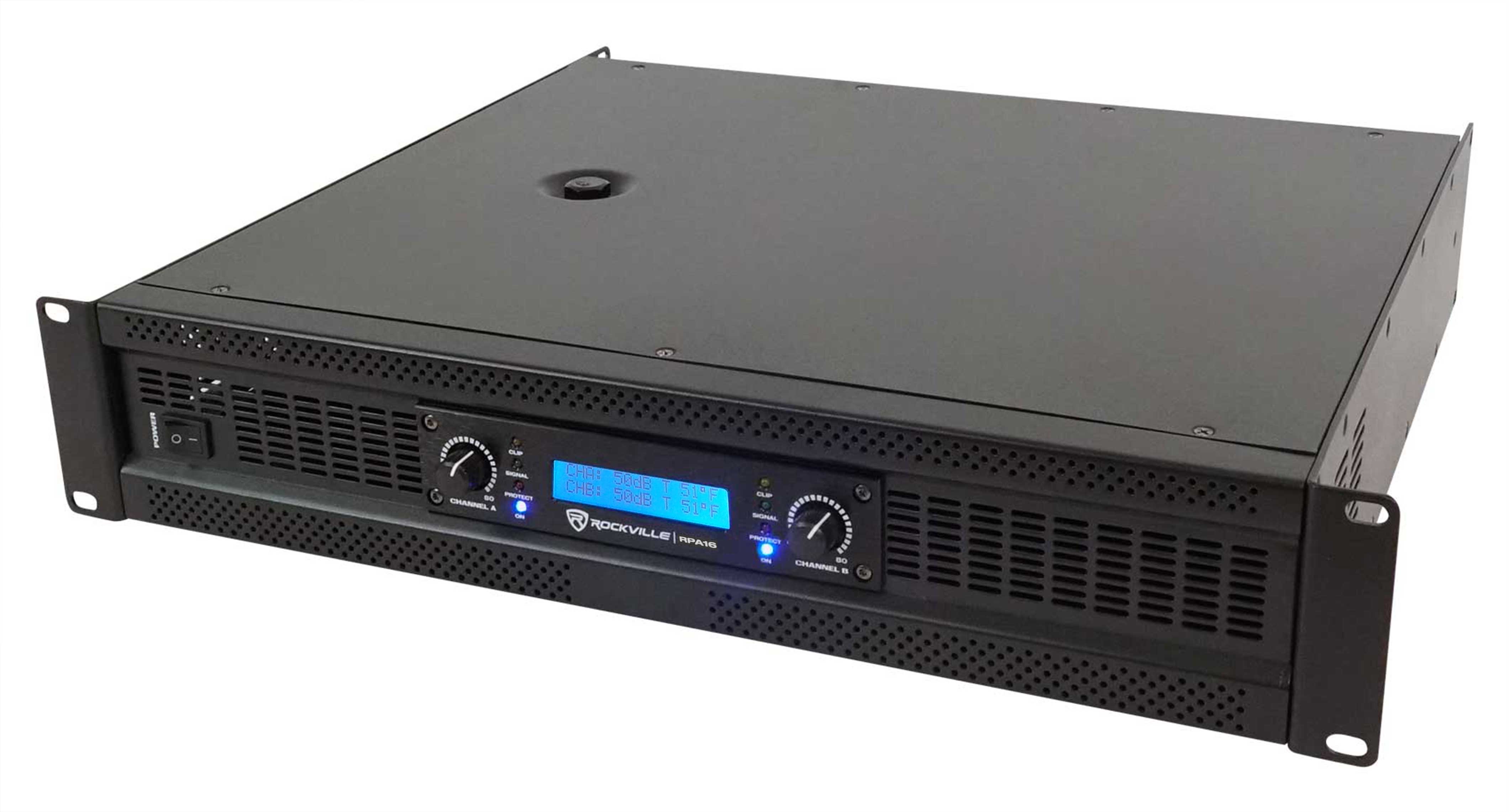 Rockville RPA16 10000 Watt Peak / 3000w RMS 2 Channel Power Amplifier