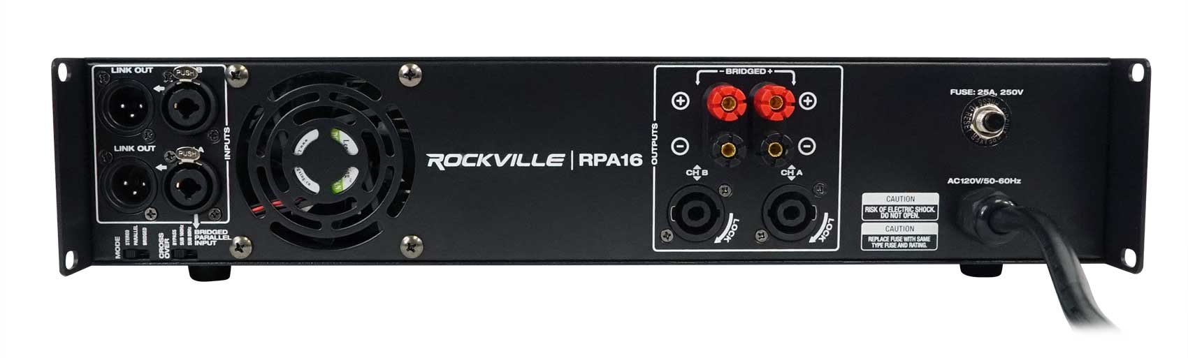 Rockville RPA16 10000 Watt Peak / 3000w RMS 2 Channel Power Amplifier