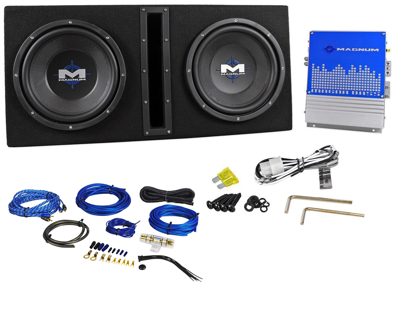 MTX Magnum MB210SP 800w Dual 10” Subwoofers+Vented Sub Box/Amp