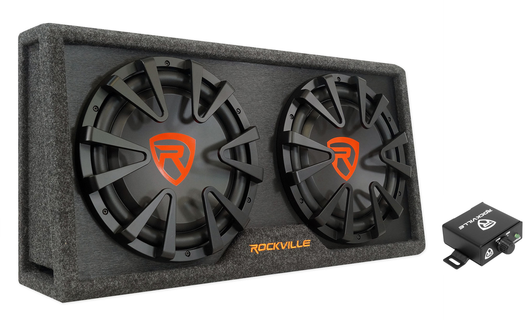 Rockville RV1212P Dual 12" 1200W Car Audio Subwoofers In Vented Enclosure – Refurbished