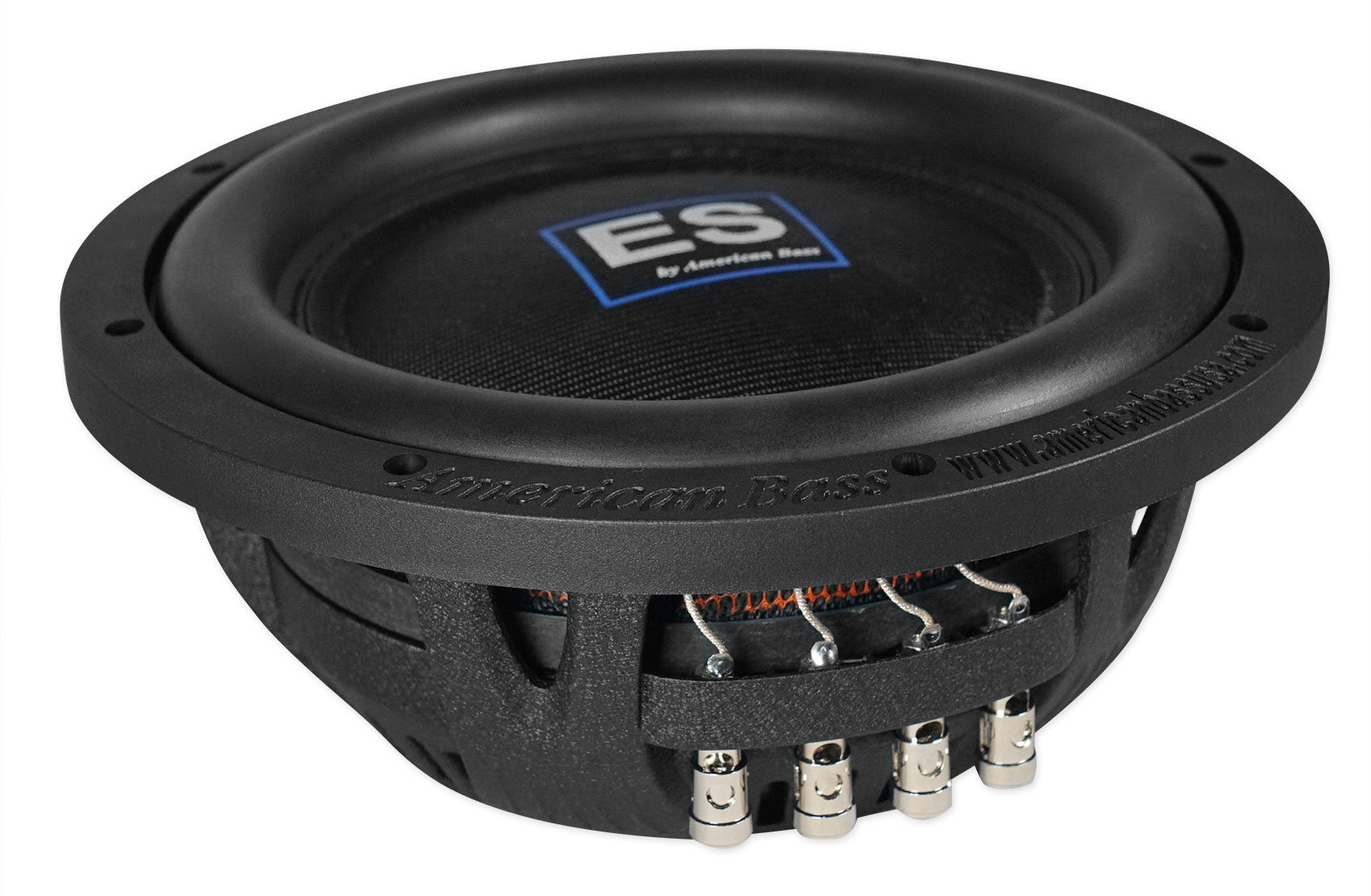 American Bass ES 1044 10" 1000w Shallow Slim Car Subwoofer DVC 4ohm