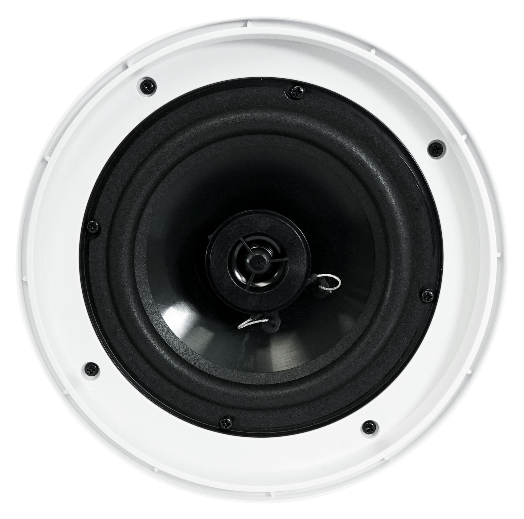 Rockville Commercial Amplifier+4) White Pendant Speakers For Restaurant