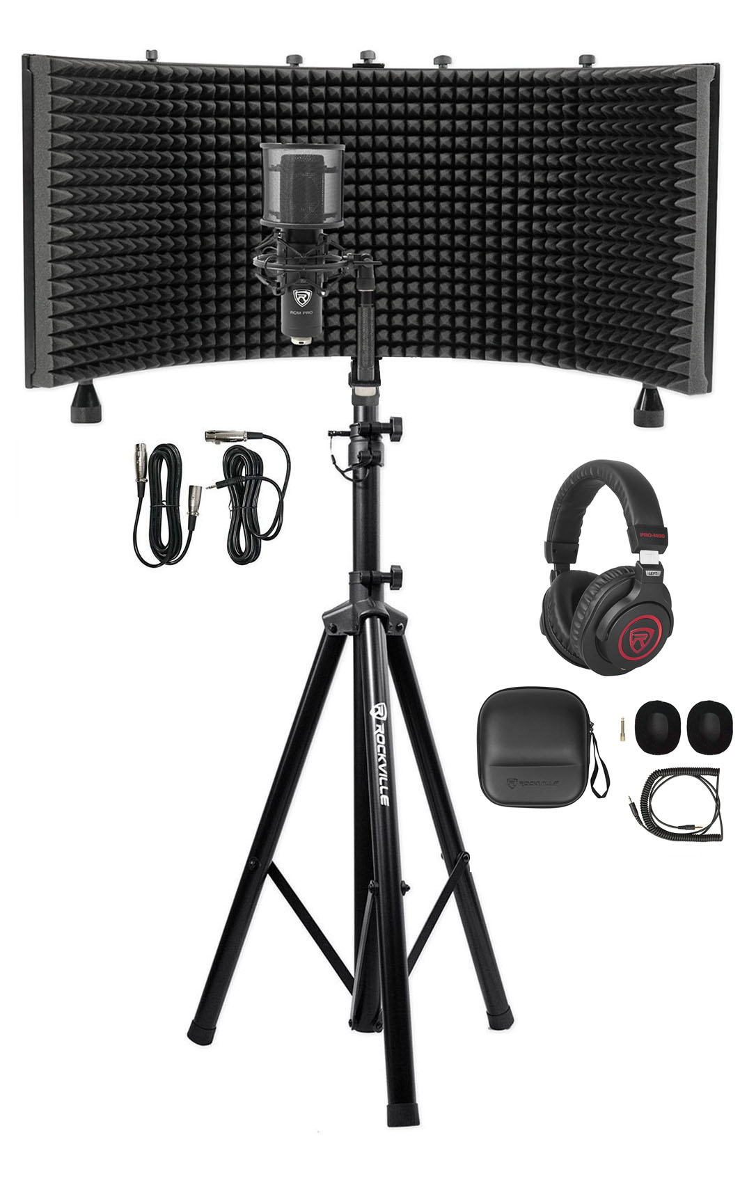 Rockville Pro Recording Studio Microphone Mic+Isolation Shield