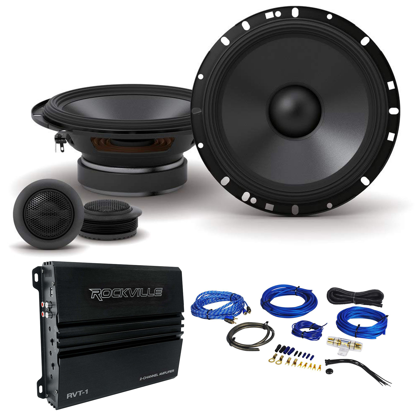 Pair ALPINE SS65C 240 Watt 6.5" Car Component Speakers + 2Channel
