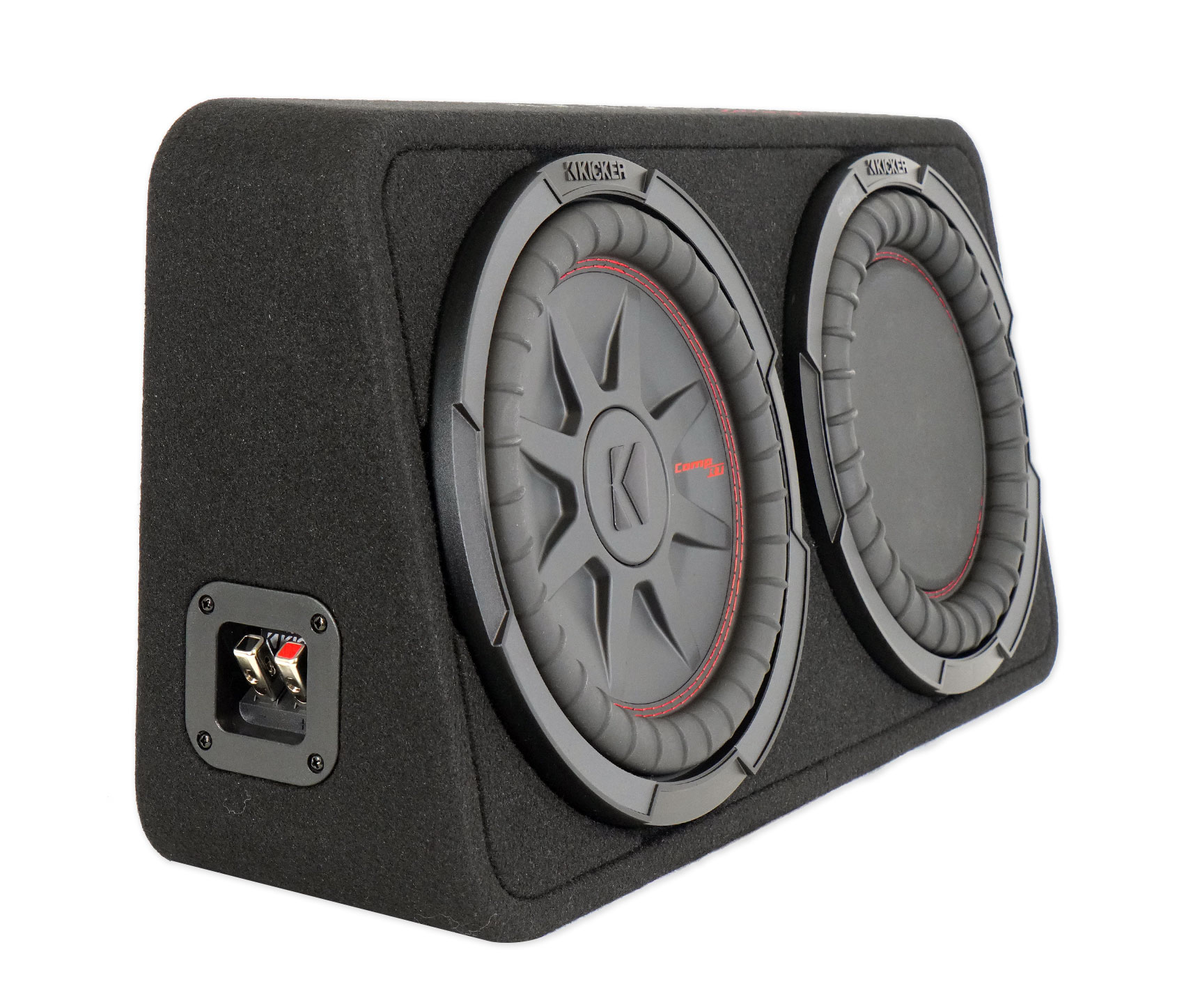 Kicker 48TCWRT102 10" Slim Car Subwoofer+Sub Box w/Passive Radiator+Amp