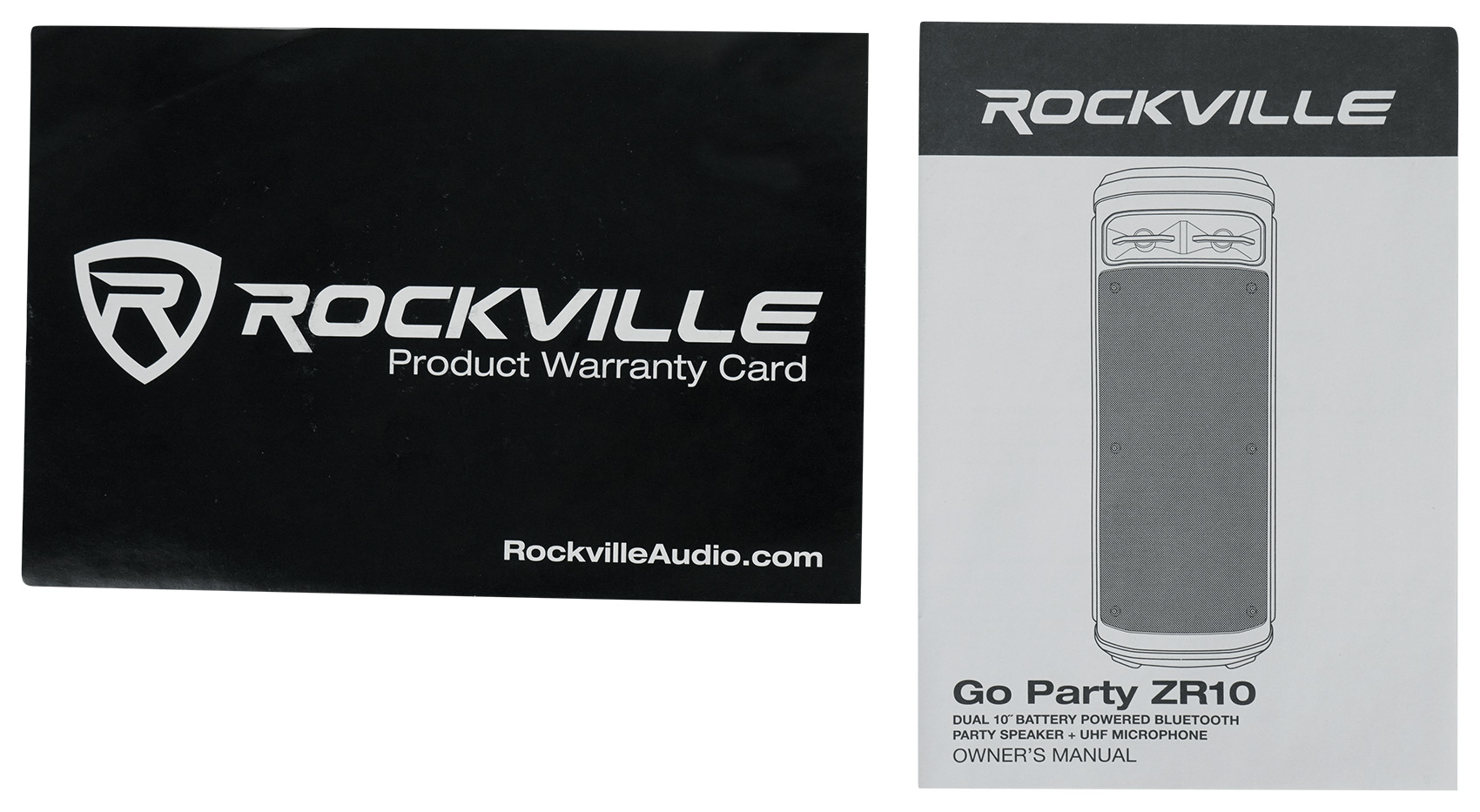 Rockville Go Party ZR10 Dual 10" Portable Wireless LED Bluetooth