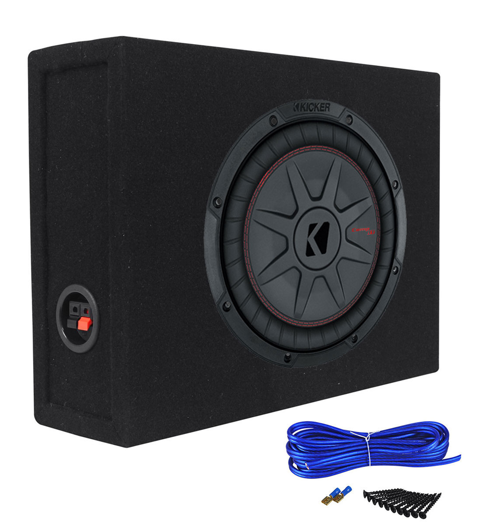 Kicker 48CWRT102 COMPRT10 800 Watt 10" Car Subwoofer+Sealed Sub Box