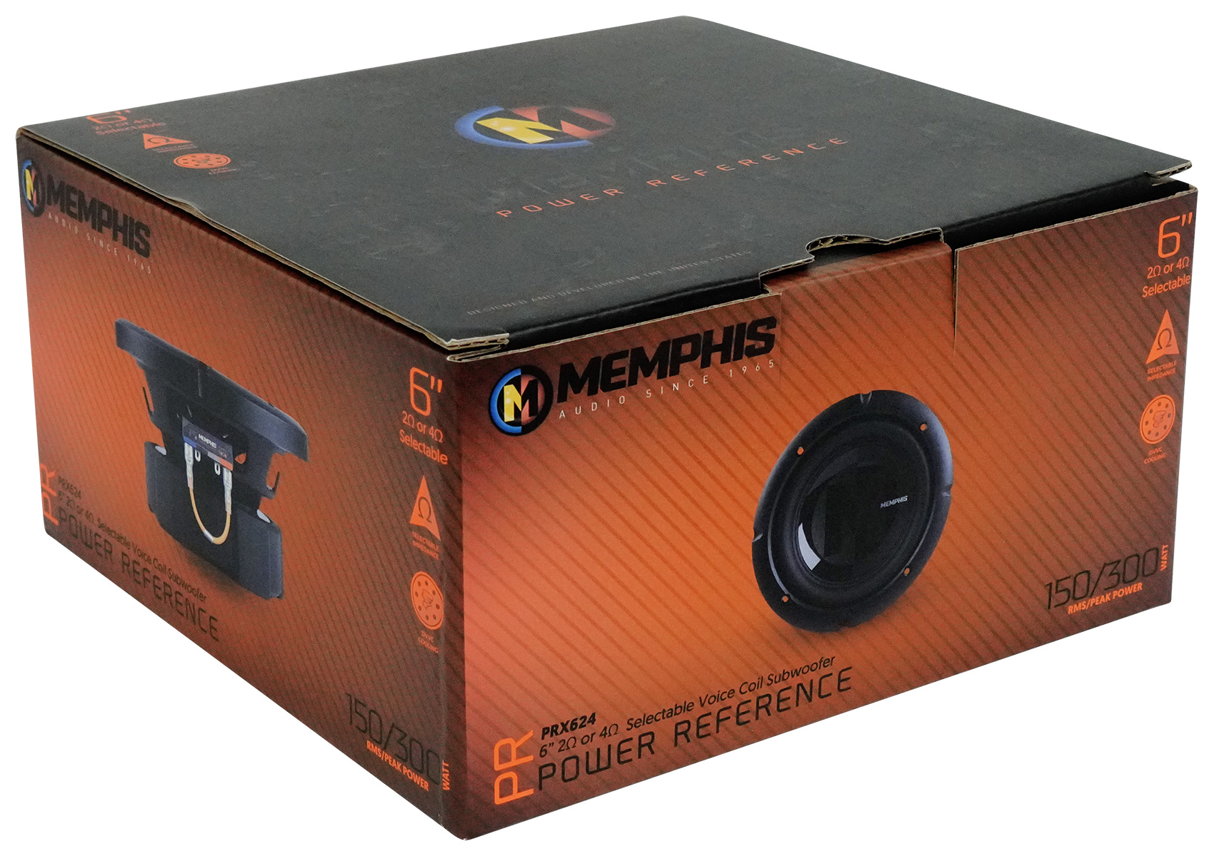Memphis Audio PRX624 6.5" Car Subwoofers – 300W Max, Dual 2/4 Ohm (2 Pack)