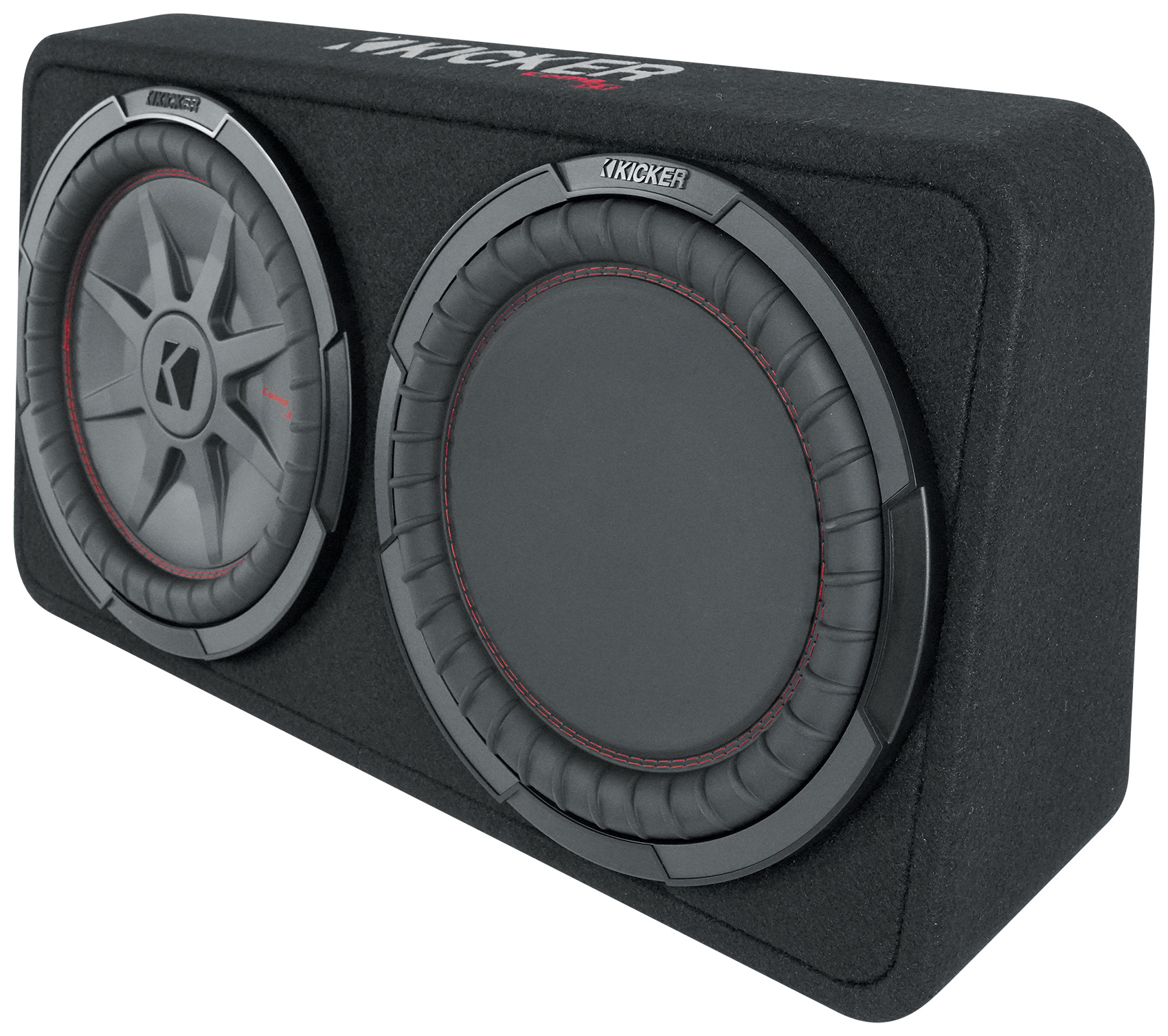 KICKER 48TCWRT122 CompRT 12" 1000w Slim Car Subwoofer+Sub Box Enclosure