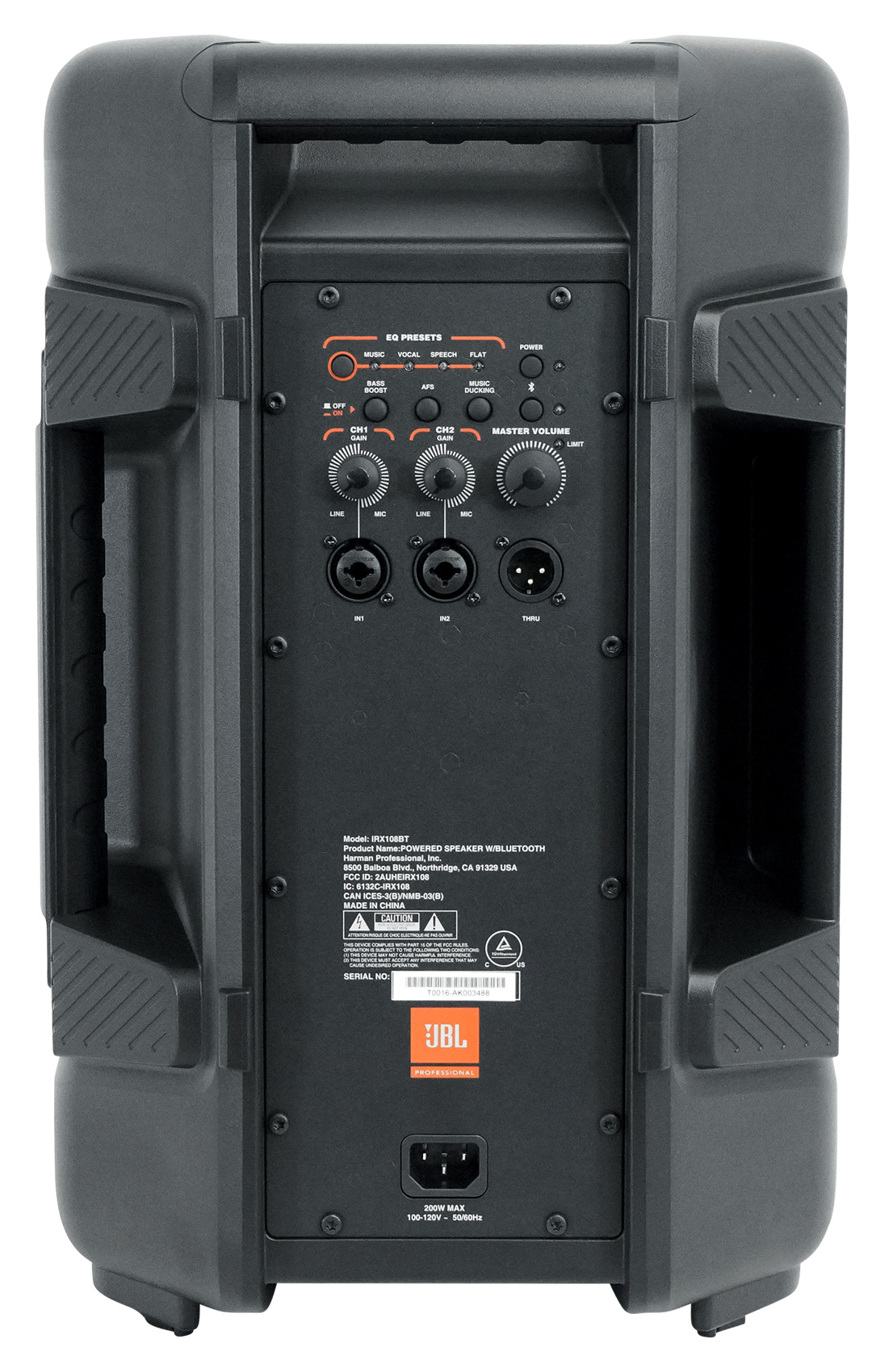 JBL IRX108BT 8" 1000 Watt Powered Active DJ Portable PA Speaker w