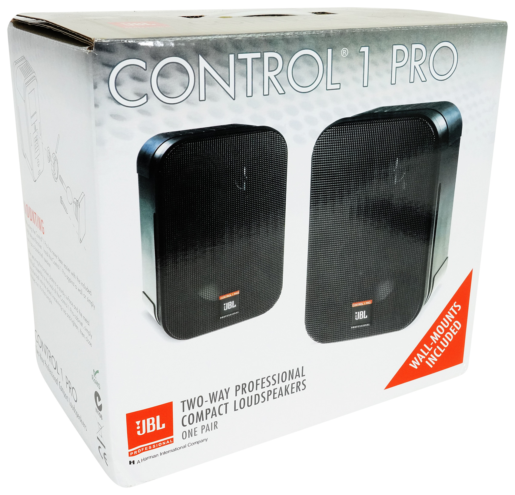 8) JBL C1PRO Control 1 PRO Black 5.25