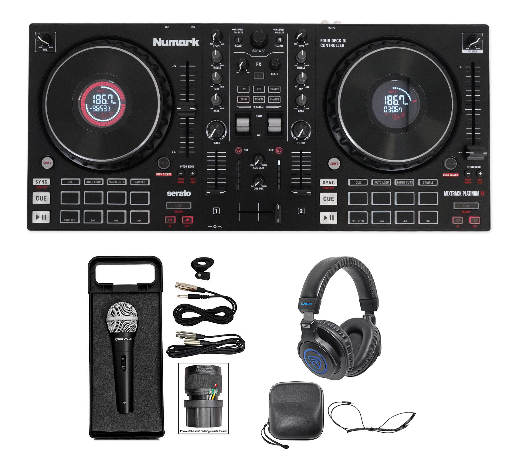 Amazon.co.jp: Numark DJコントローラー 4デッキ タッチセンサー