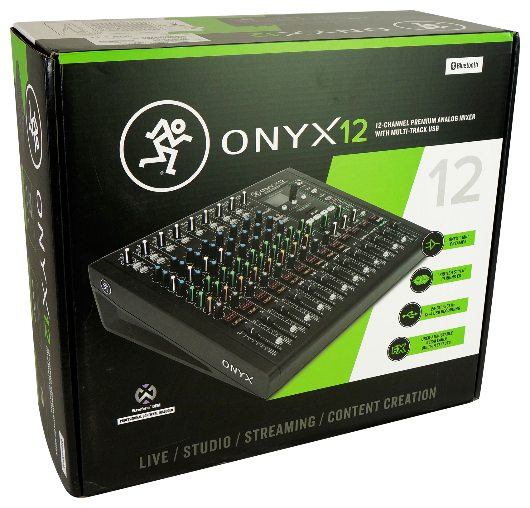 Mackie ONYX12 12-Channel Analog Mixer Multi-Track USB/3-Band