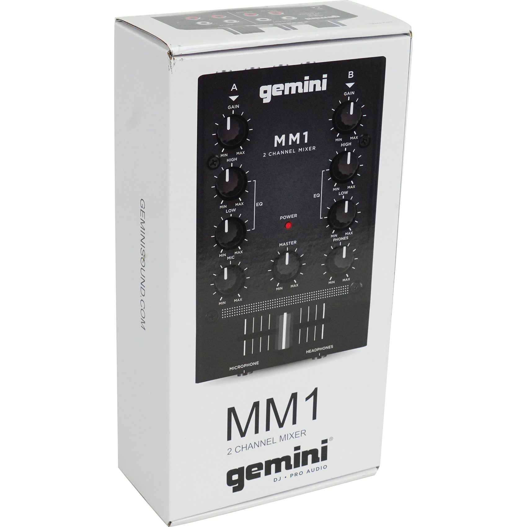 Gemini MM1 Professional Audio Pocket-Sized 2-Channel DJ Mixer w/ 2