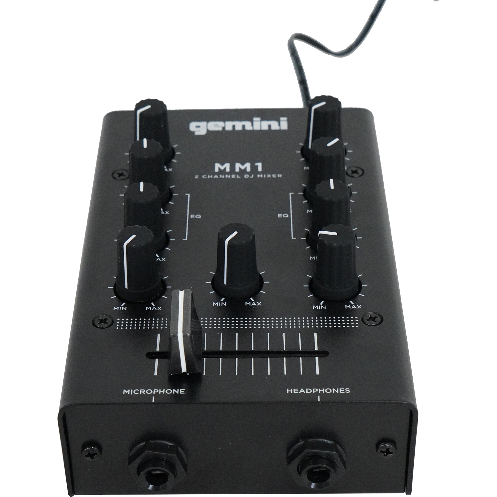 Gemini MM1 Professional Audio Pocket-Sized 2-Channel DJ Mixer w/ 2