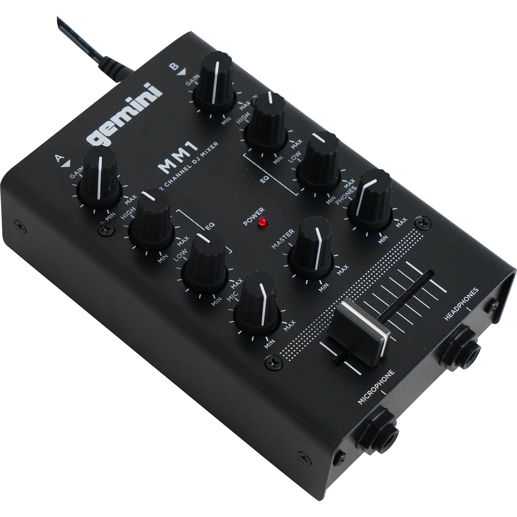 Gemini MM1 Professional Audio Pocket-Sized 2-Channel DJ Mixer w/ 2