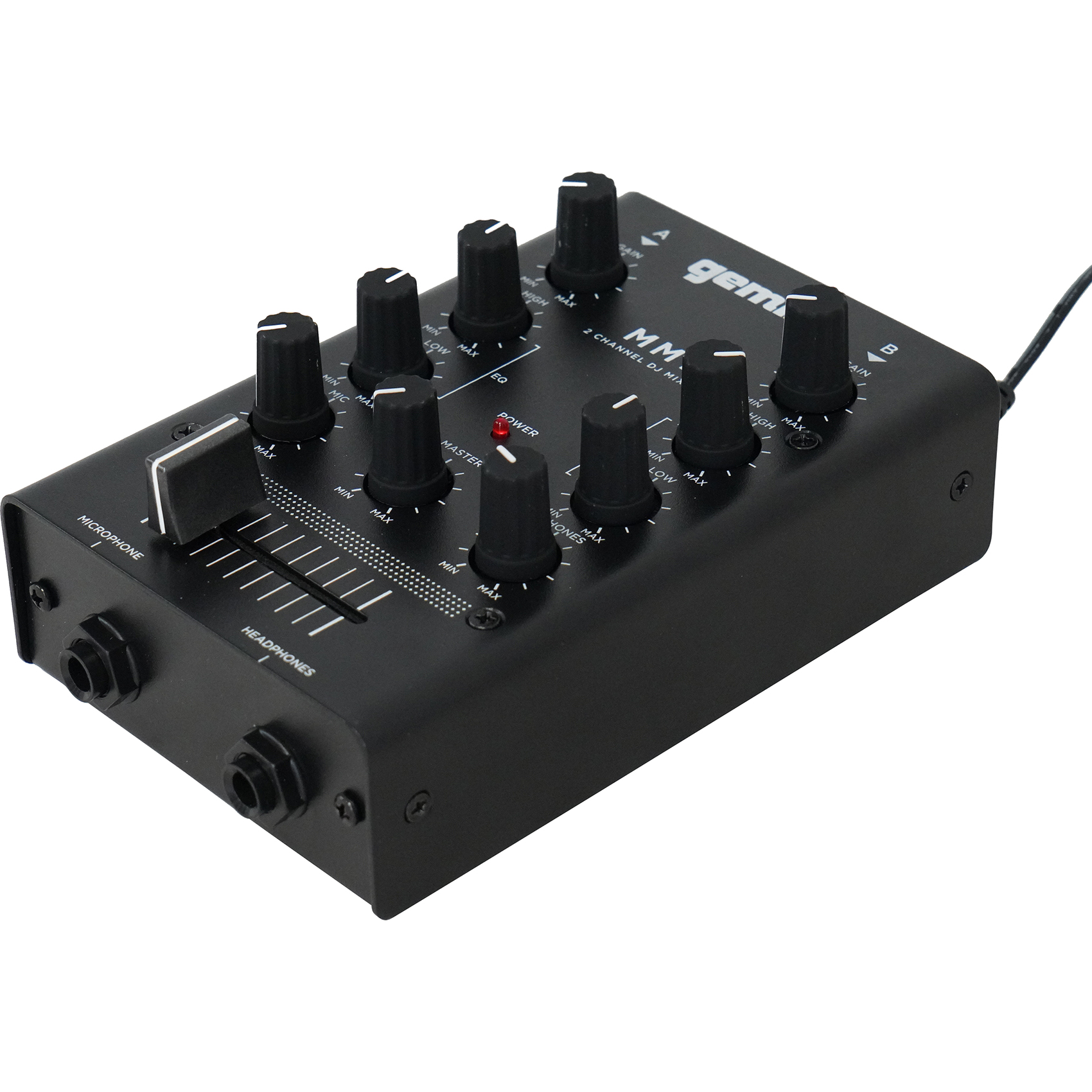Gemini MM1 Professional Audio Pocket-Sized 2-Channel DJ Mixer w/ 2