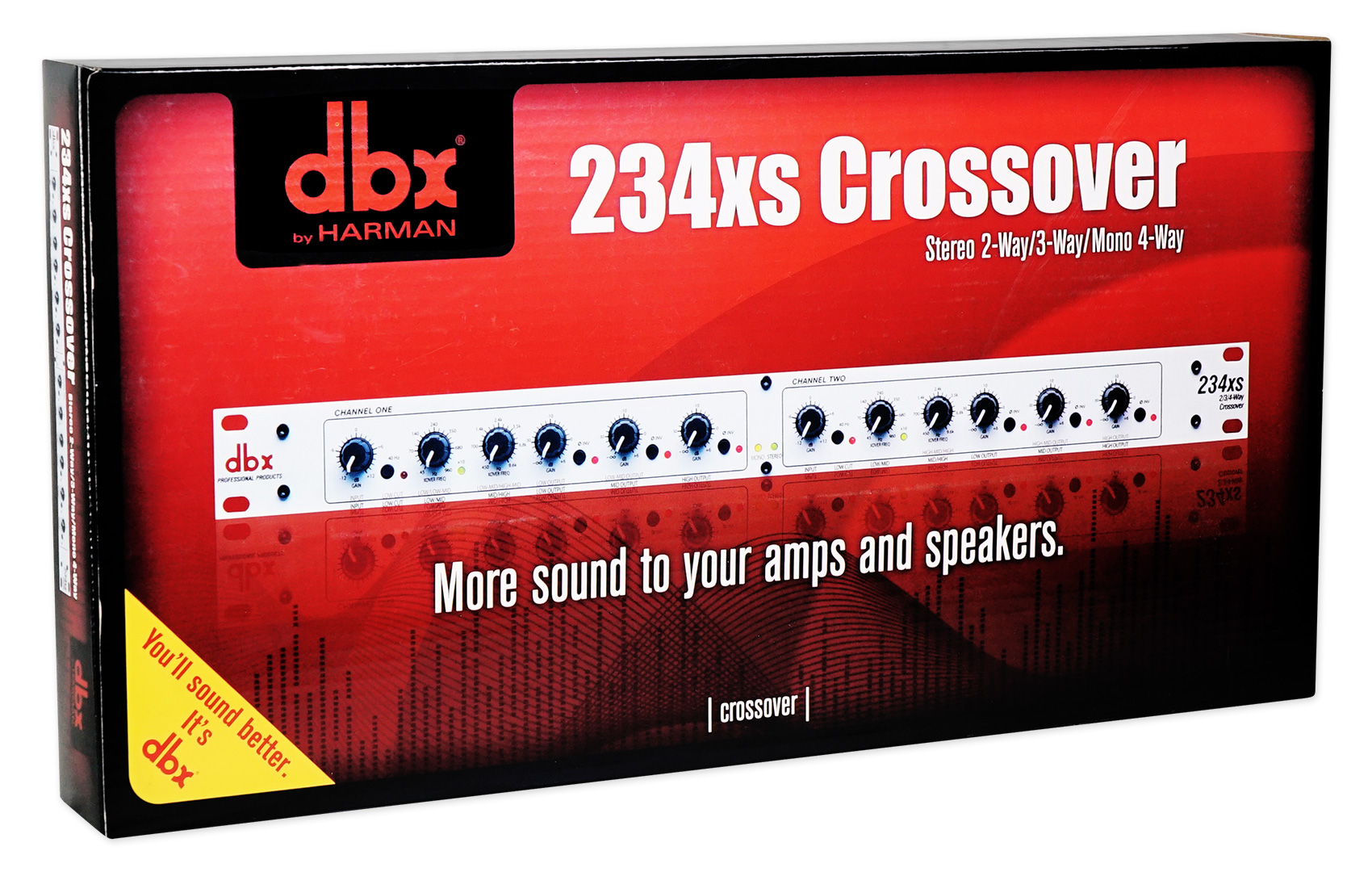 DBX 234XS Professional Crossover with 2 way, 3 Way, 4 Way, or Mono