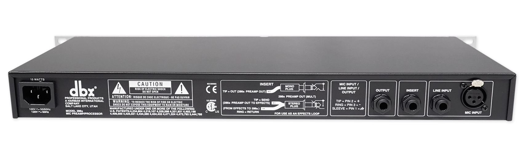 DBX 286S Mic Pre-Amp Processor 286 S Microphone/Instrument Preamp