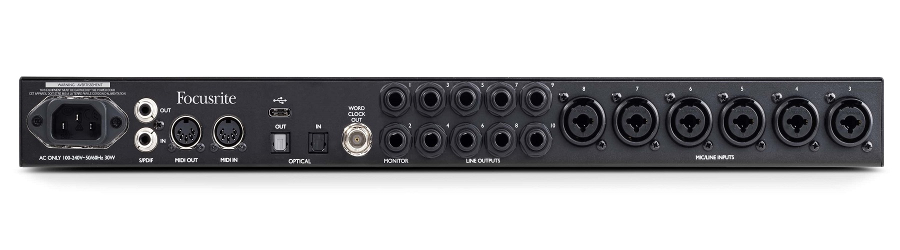 Focusrite Clarett+ 8Pre USB-C Audio Recording Interface, 8 Mic