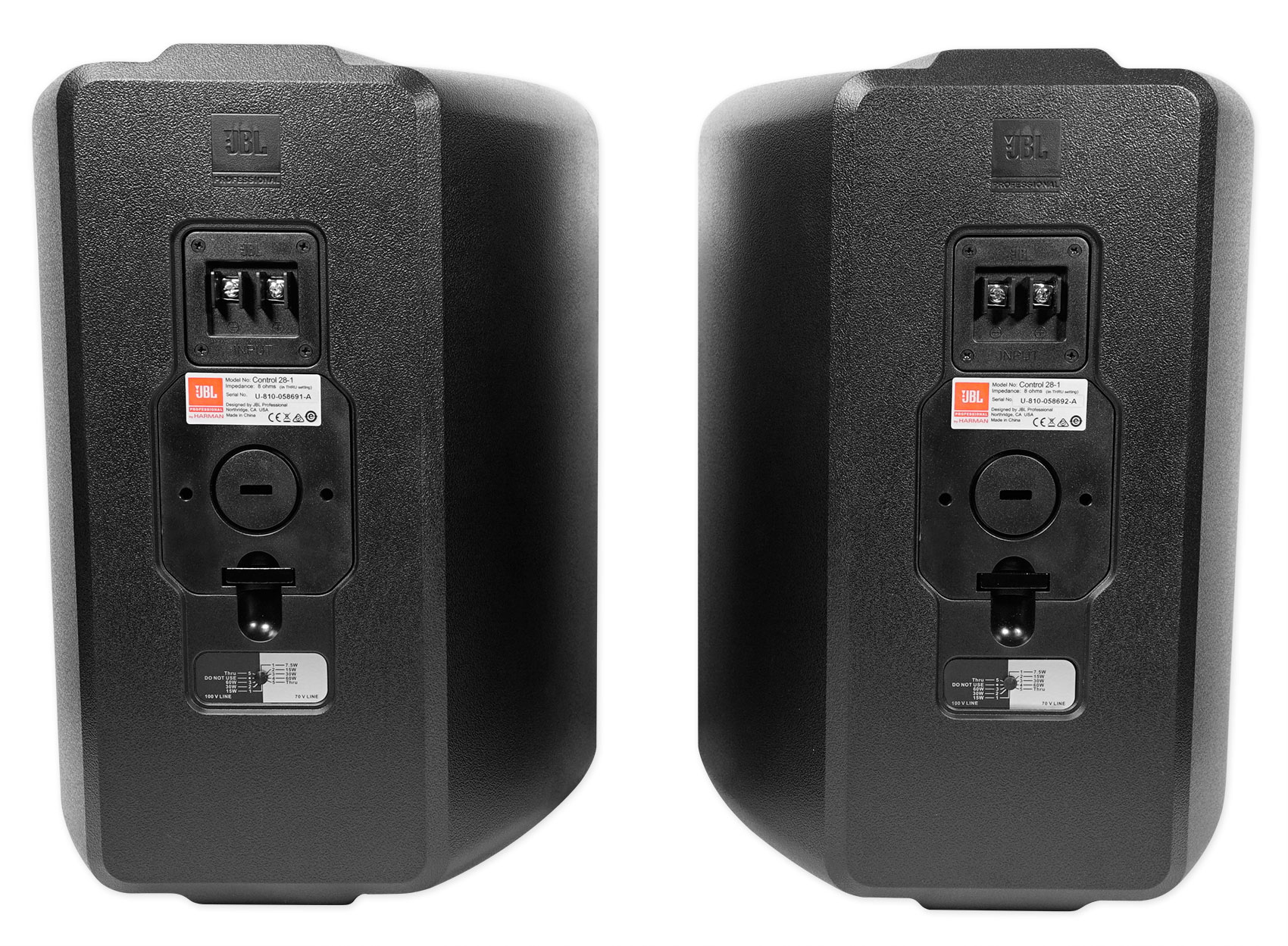 2) JBL Control 28-1 8