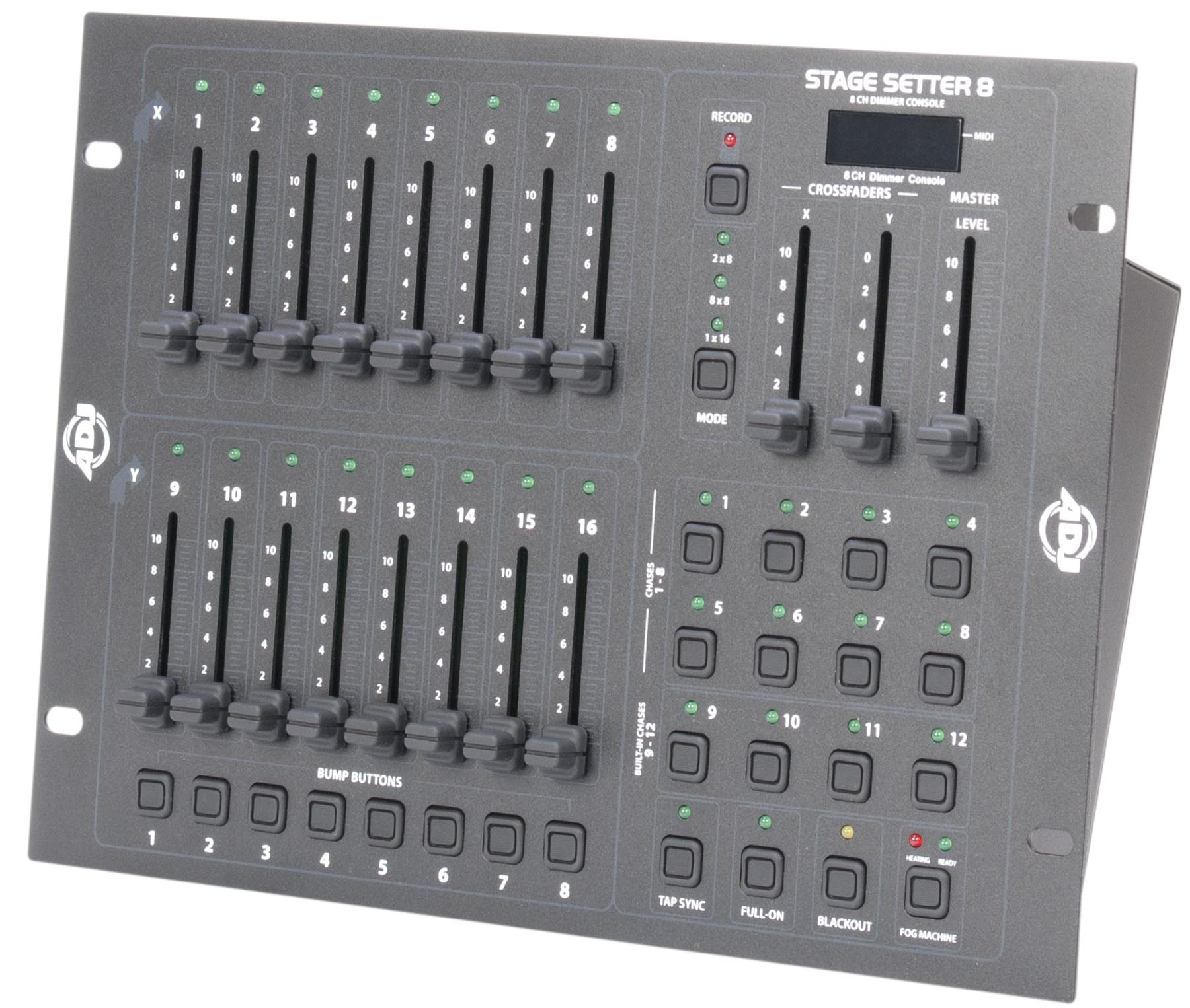 DJ機材 ADJ STAGE SETTER 8 American DJ STAGE SETTER 8 16-Channel DMX Controller For Par